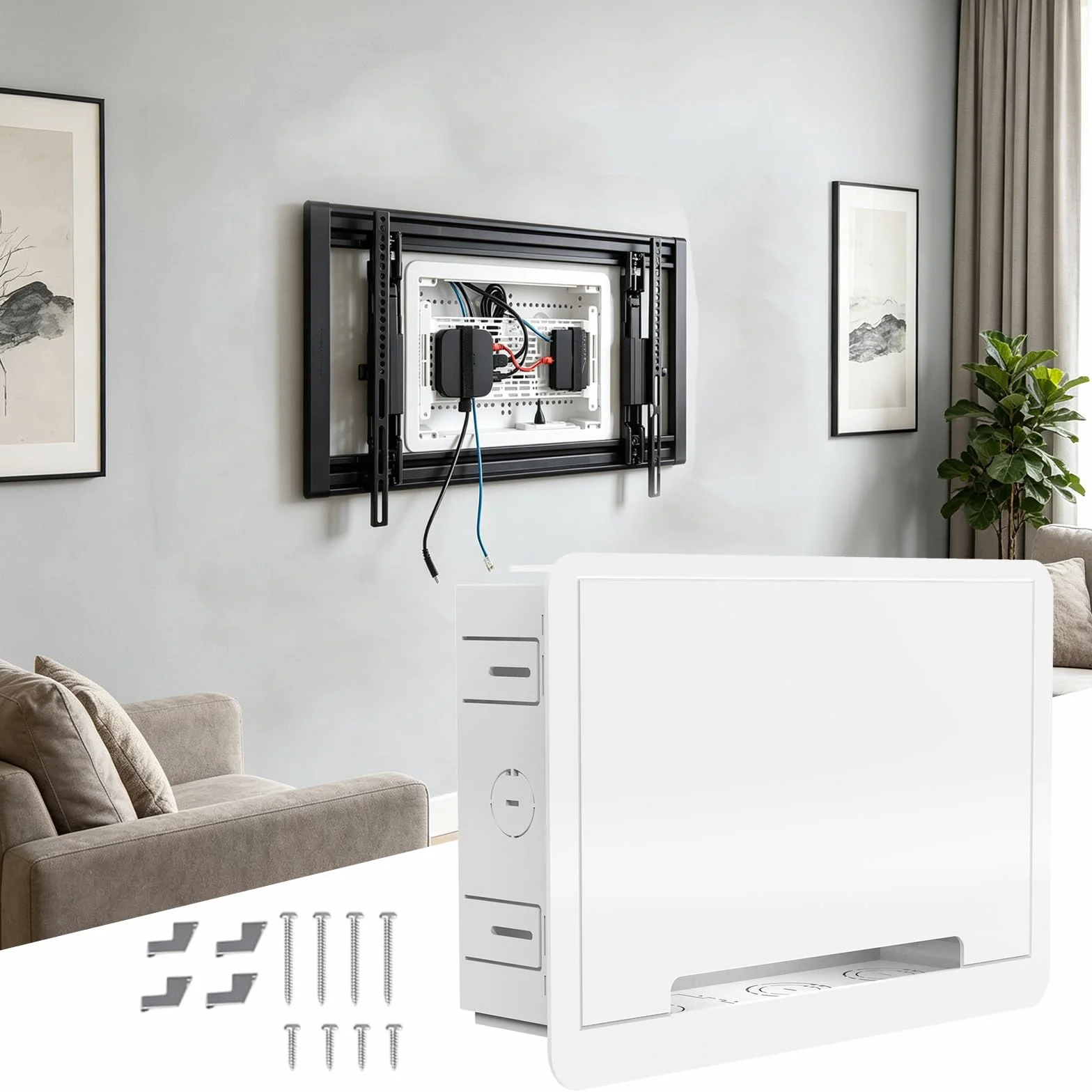 Encastré Outlet Networks Enclosure Home Cinéma 22,9 cm Boîte Média Murale Organisateurs