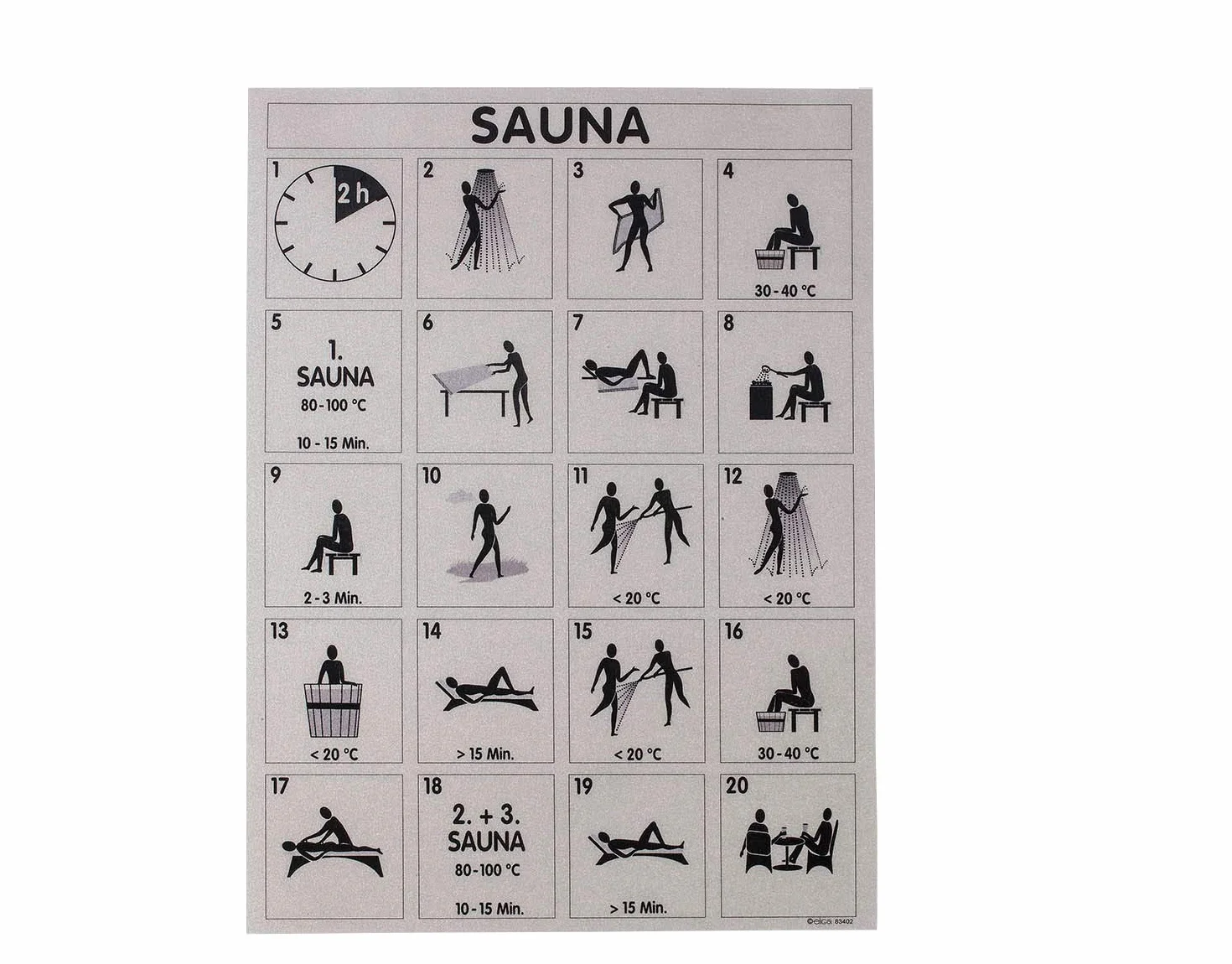 Eliga Tableau de régulation de bain pour sauna Argenté
