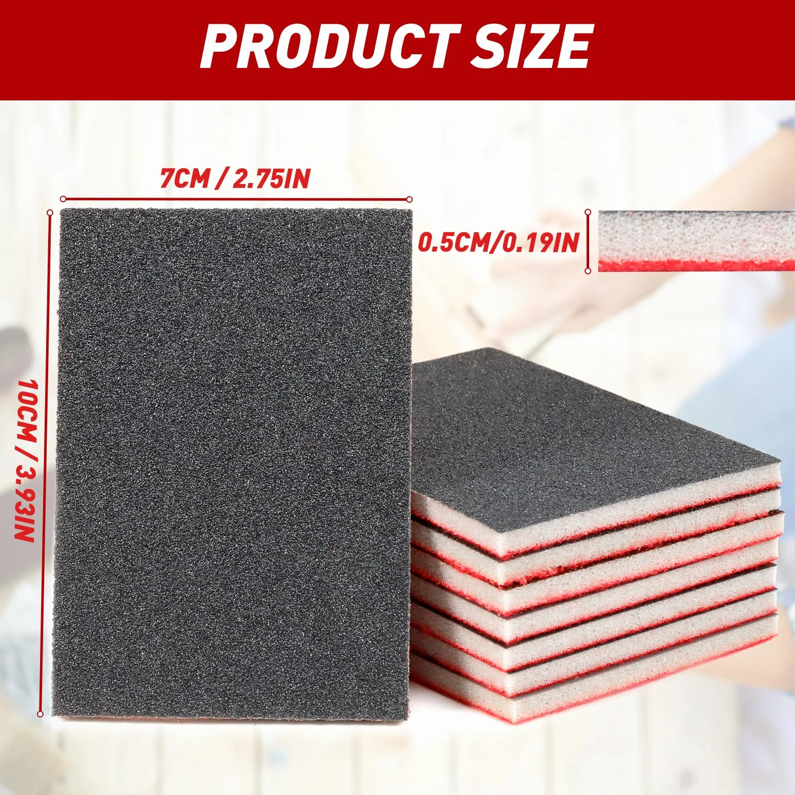 Papier Abrasif Sec et Humide Flexibles 24 Pièces Éponges à Poncer Grains 80-3000