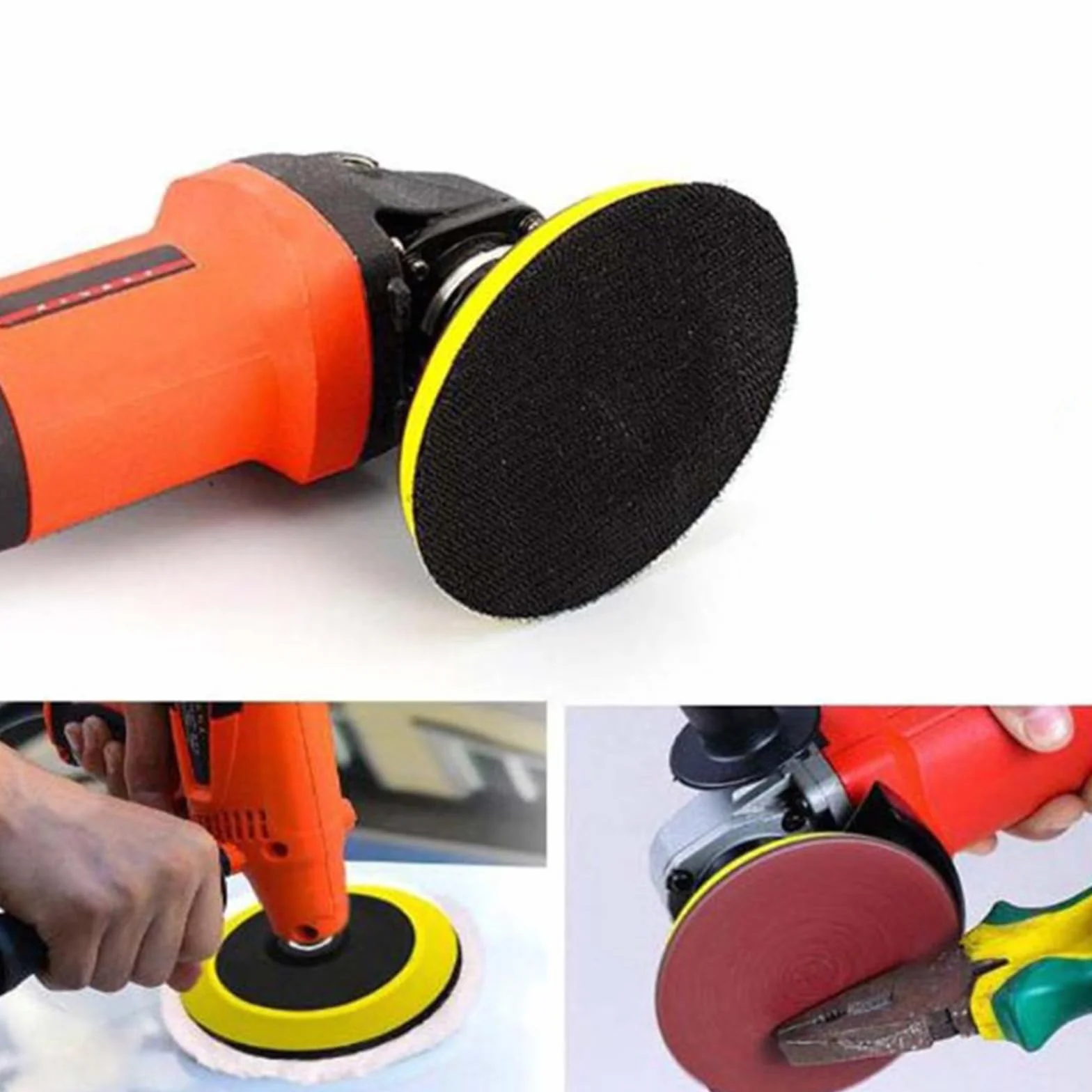 100mm Plateau de Ponçage avec Filetage M14 pour Meuleuse d'Angle - 3 Pièces