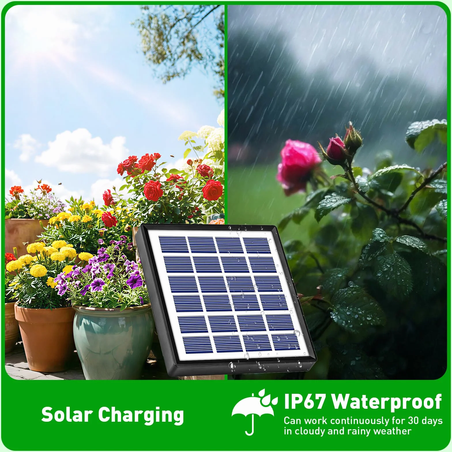 Onherm Arrosage Automatique Solaire Kit Goutte à Goutte avec Minuterie 12 Modes et Tuyau 15M pour Jardin Balcon