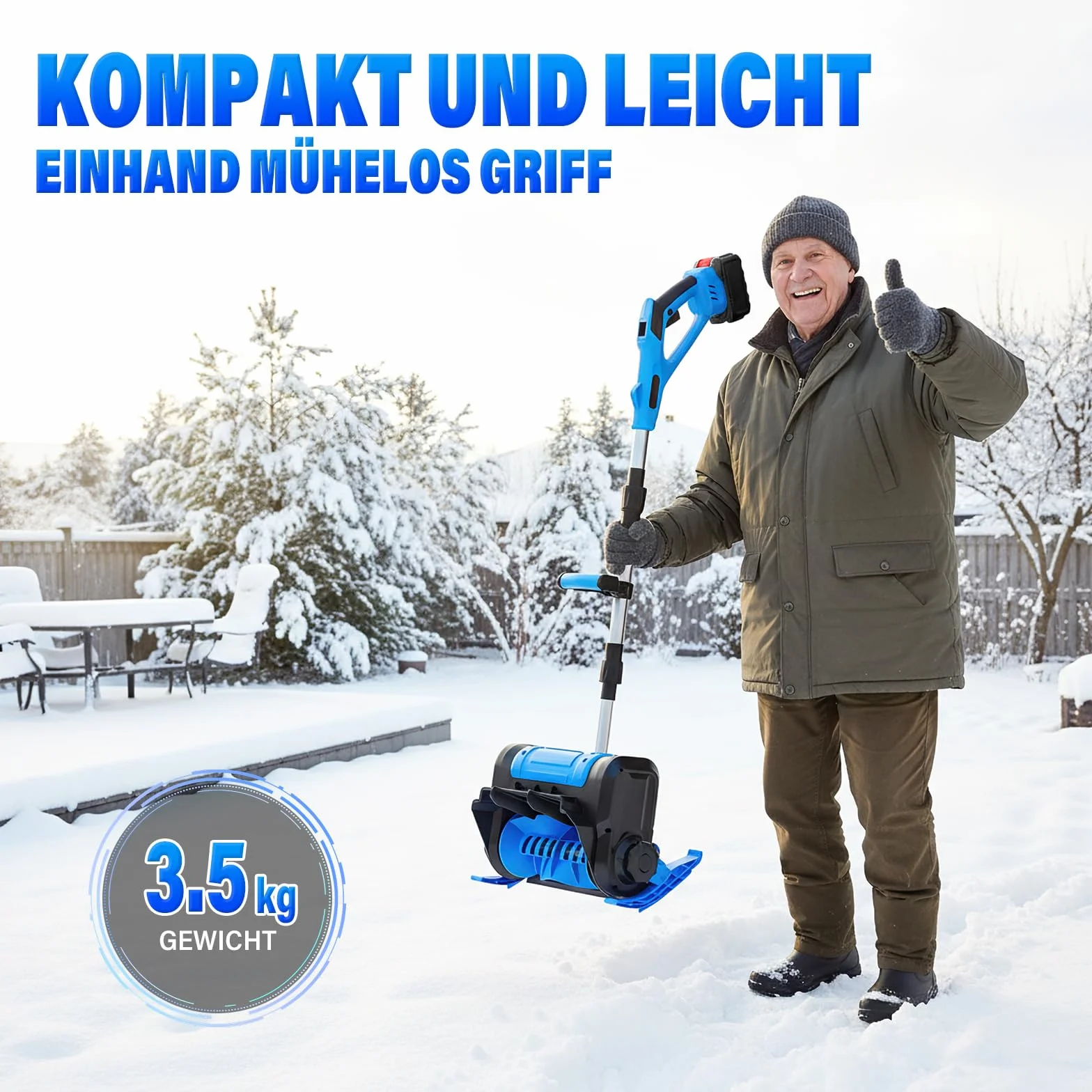 Makita 21 V Souffleuse à Neige sans Fil 1000W, Largeur 30 cm, Distance 8,5 m