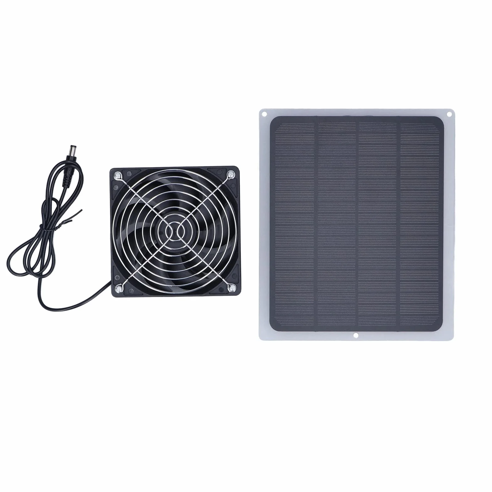 Ventilateur Solaire 6W Kit Ventilation Poulailler Panneau Solaire Étanche Grille Protection