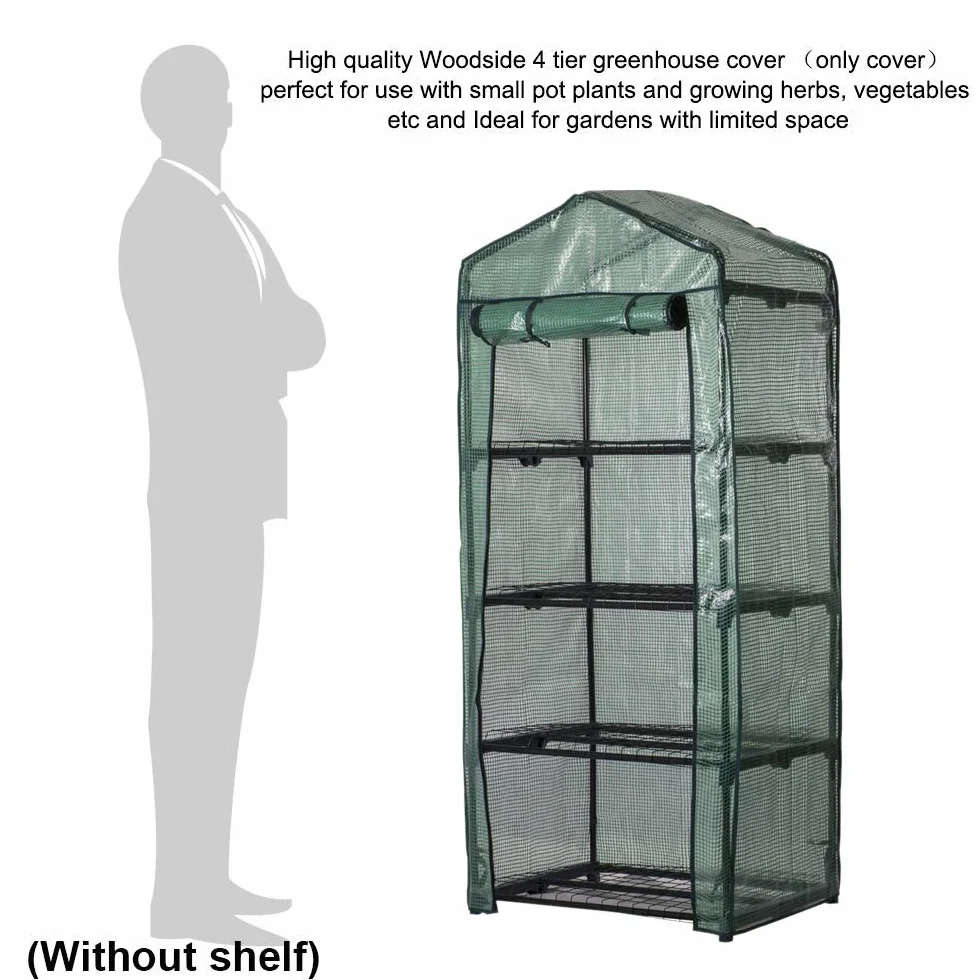 Housse Serre de Jardin 4 Étages avec Bâche Amovible Transparent 160x70x50cm,Couverture Serre en PVC Imperméable et Respirante pour Cultiver Intérieur et Extérieur Plante en Pot,Légumes,Fleur