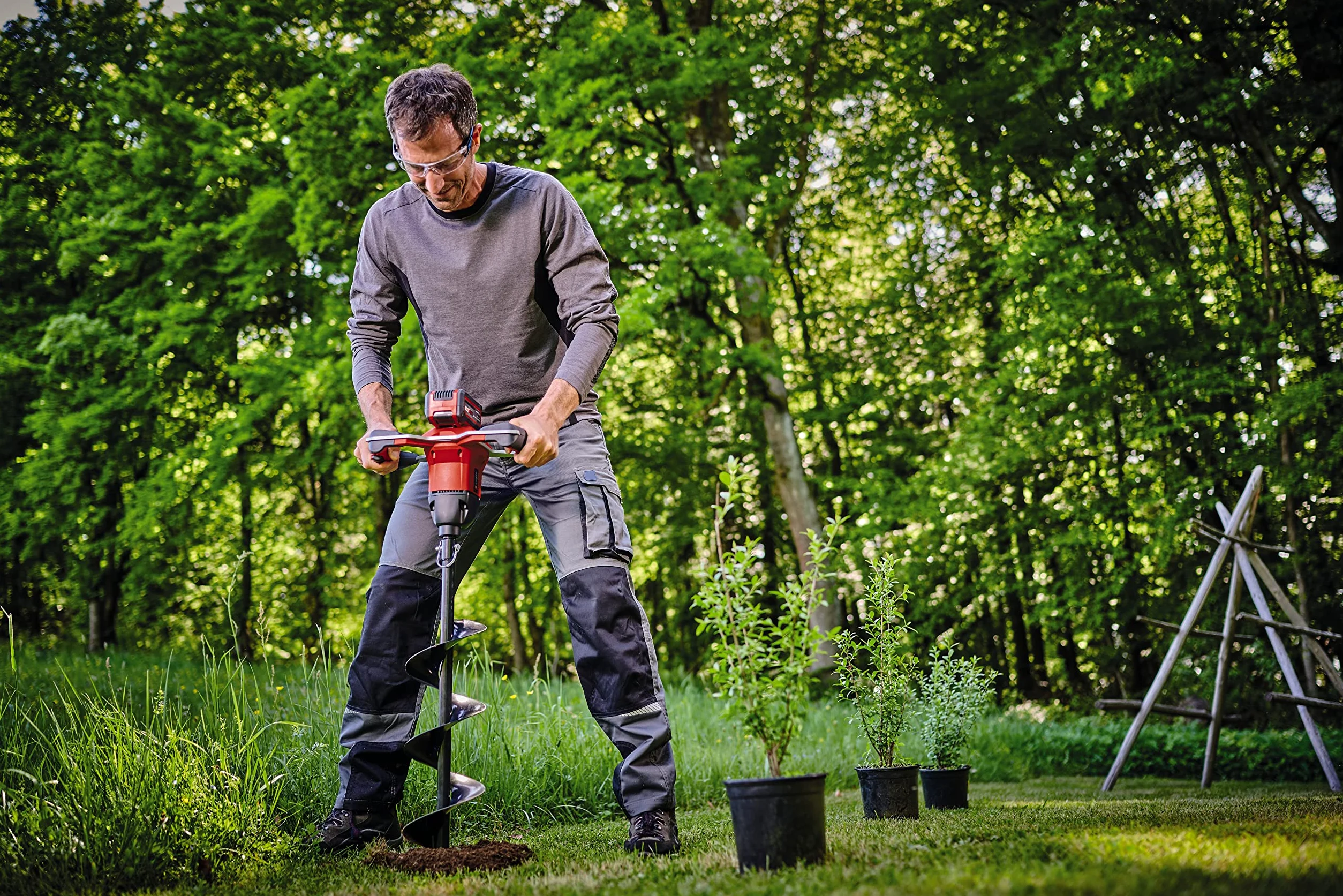 Einhell Professional Tarière sans fil GP-EA 18/150 Li BL-Solo PXC (Li-Ion, 18 V, moteur sans charbon, mèche de forage Ø 150 mm incluse, vendue sans batterie ni chargeur)
