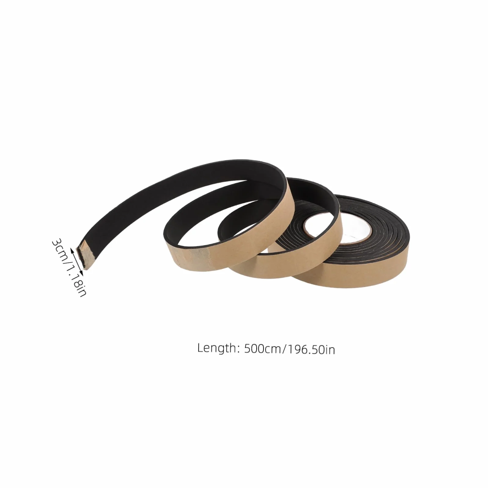 Ruban Adhésif Coupe-froid Porte 4 Mm Mousse Eva Noire Étanchéité Isolation Phonique Bande Autocollante Résistante Intempéries