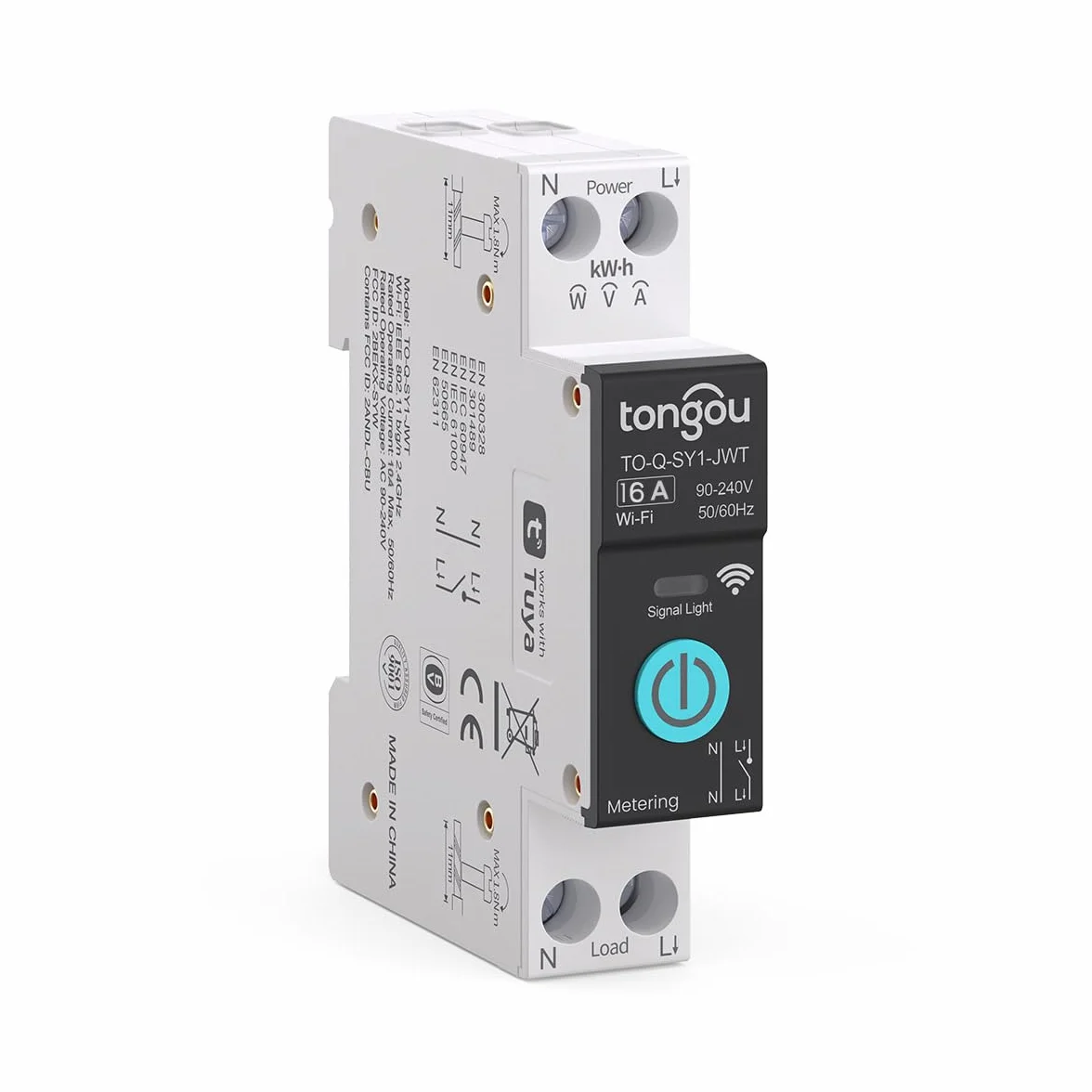 Interrupteur Connecté 16A WiFi Intelligent Compatible Alexa Google Assistant TUYA Smart Life Commande Vocale