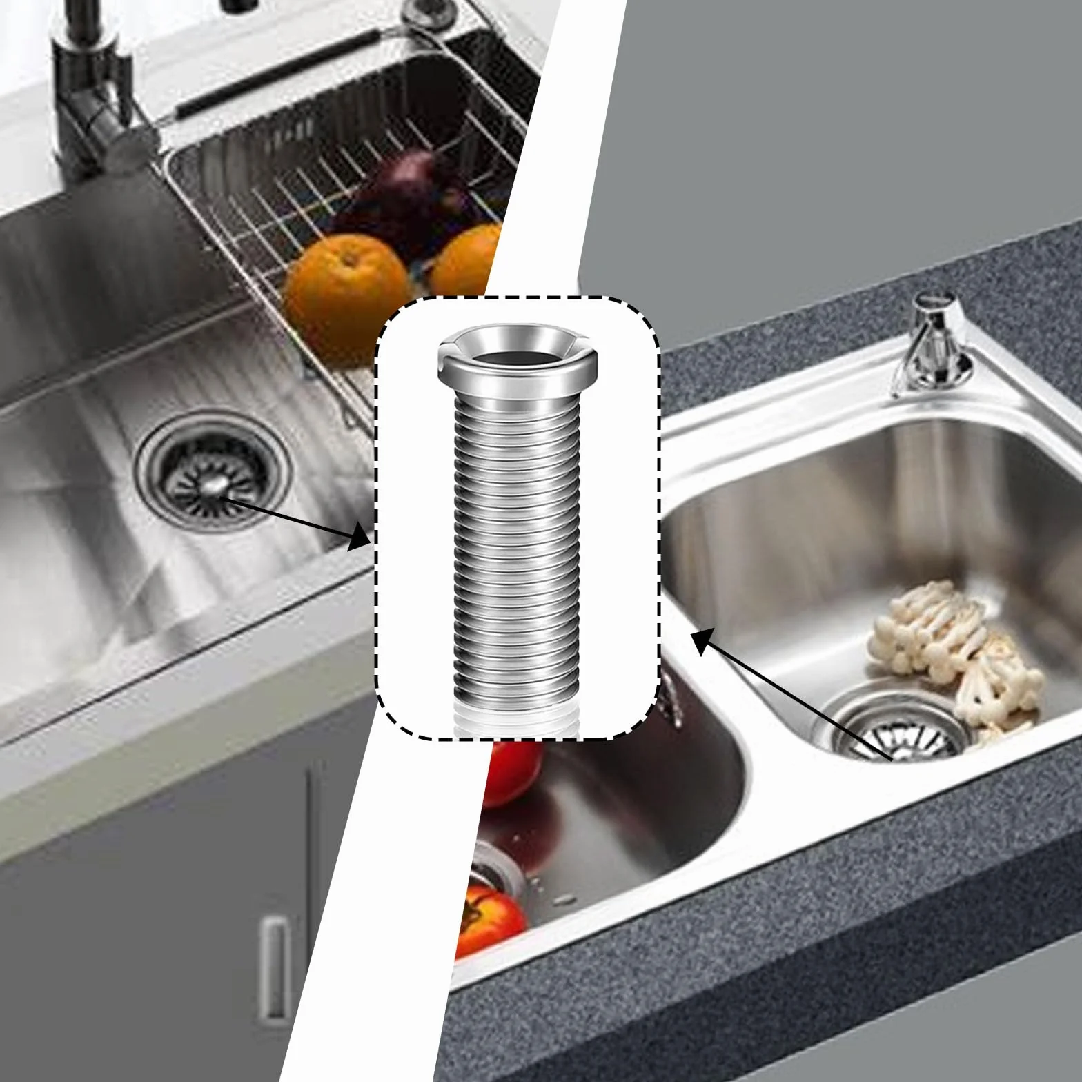 Lot de 4 vis creuses M12 35 mm pour tamis d'évier de cuisine