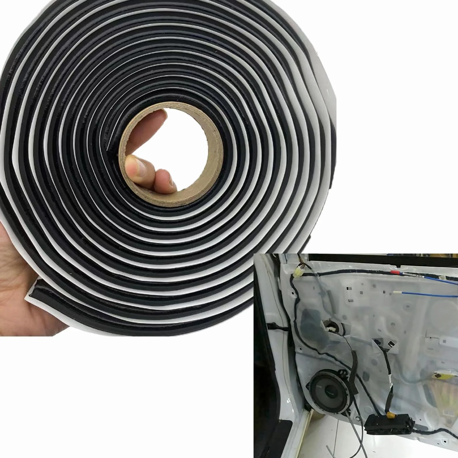 Amazleer Ruban Butyle Joint Mastic d'Etanchéité en Cordon Préformé, 9mm x 4m, Noir