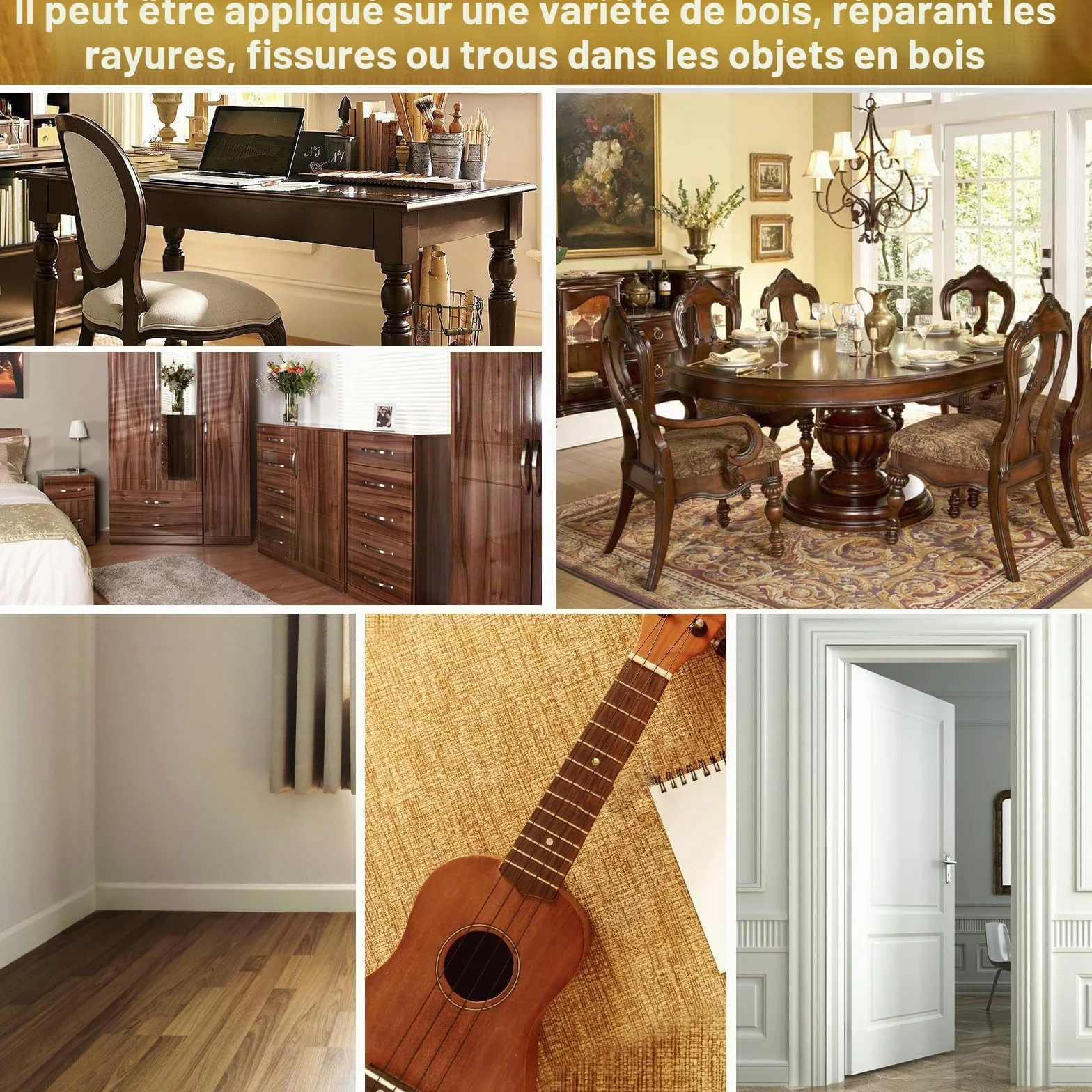Kit de réparation de meubles 20 couleurs bâtons de cire douce pour taches rayures sols tables
