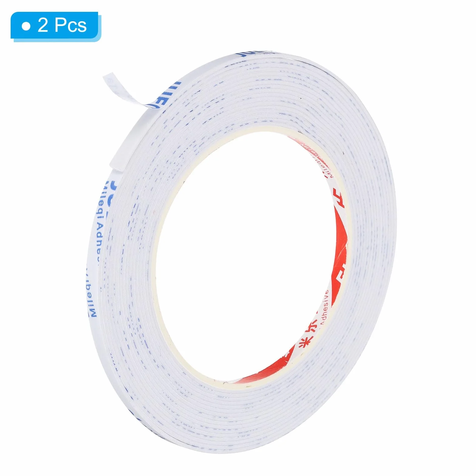 PATIKIL Ruban en Mousse d'Étanchéité 5m 2 Paquets 5mmx1mm Bande Adhésive Simple Face Portes Fenêtres Isolation Tuyaux Blanc