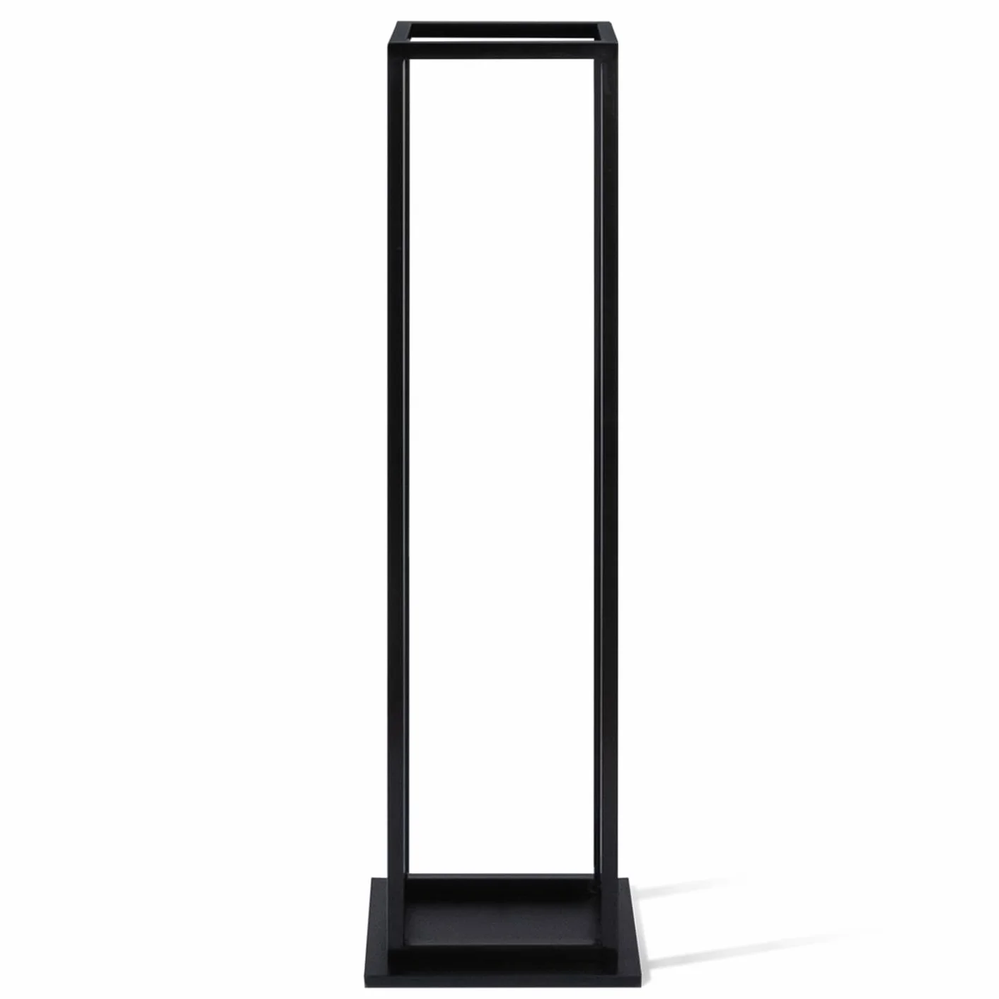 IDMarket - Range bûches Vertical Acier Noir avec étagère H.112 CM pour cheminée
