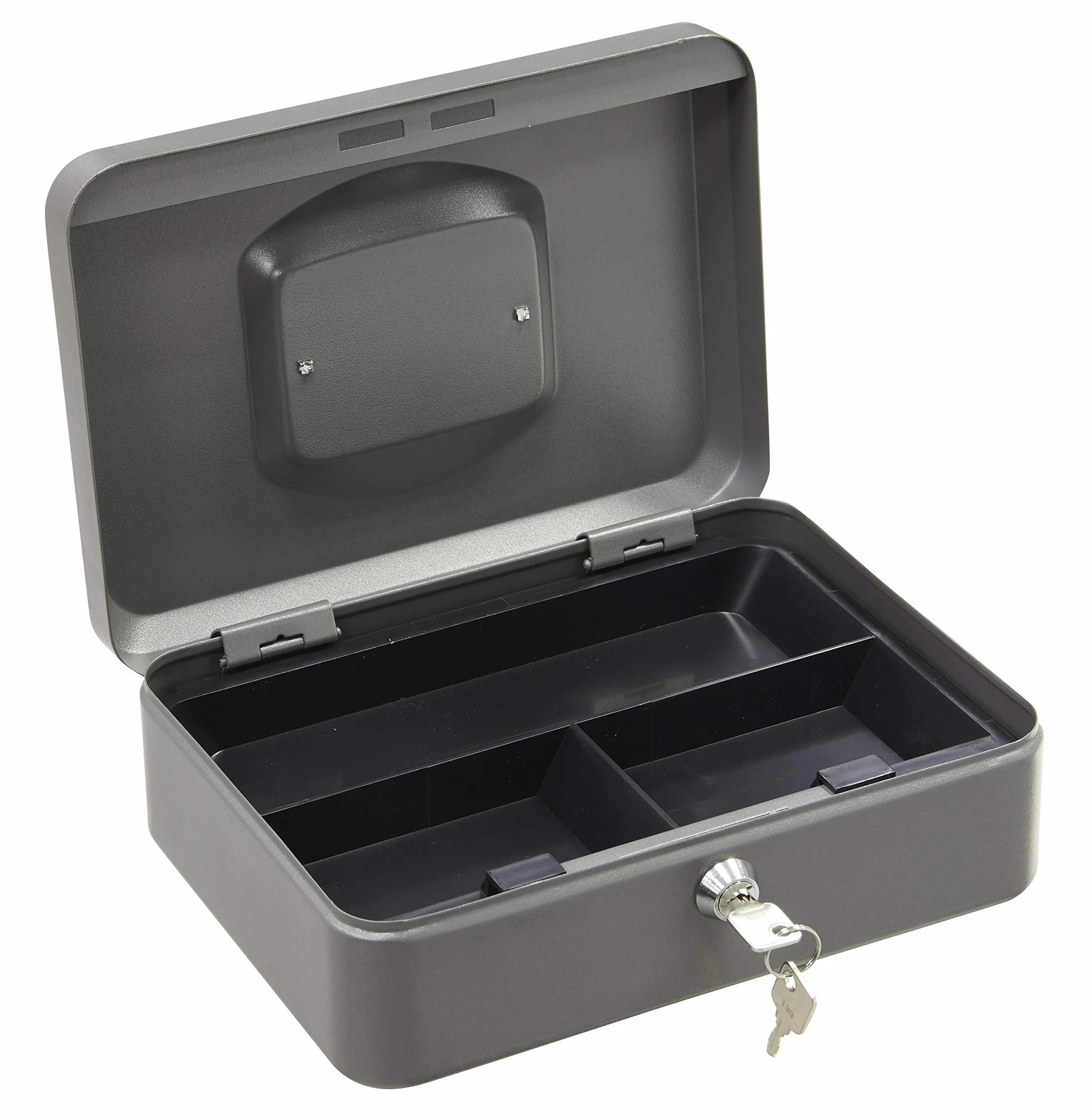 ARREGUI C9236 Coffre fort portatif caisse à monnaie acier 25 cm gris graphite