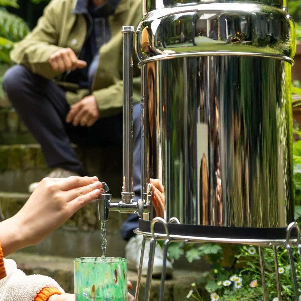 British Berkefeld Robinet À Bec En Acier Inoxydable Avec Jauge De Niveau D'eau Compatible 6-12 Litres