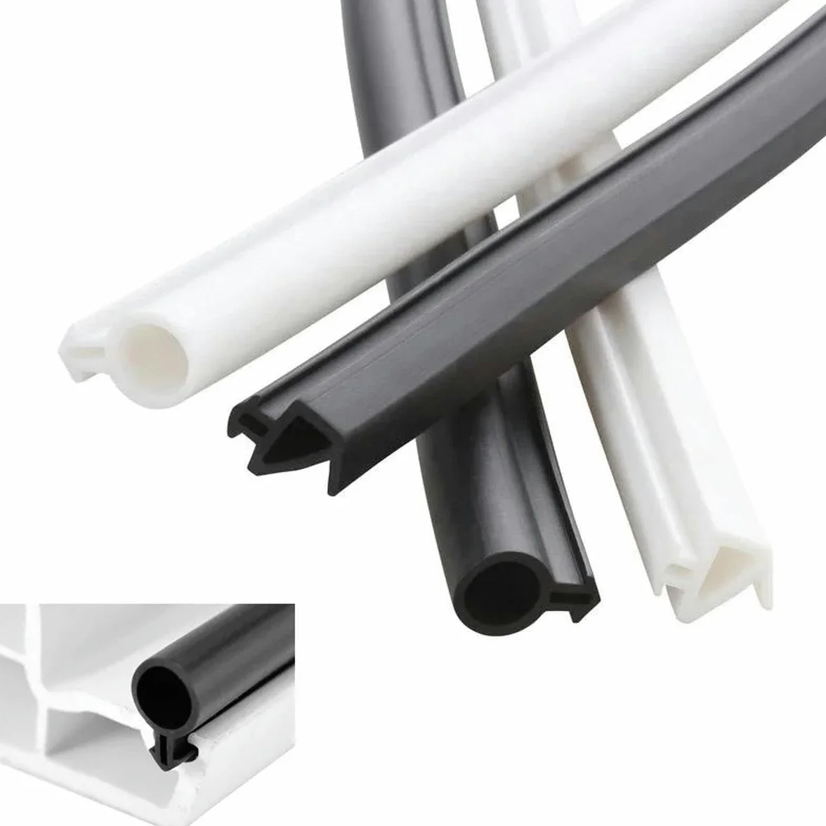 Bande d'étanchéité en silicone pour portes et fenêtres, alliage d'aluminium, 5M, insonorisée, coupe-vent, étanche