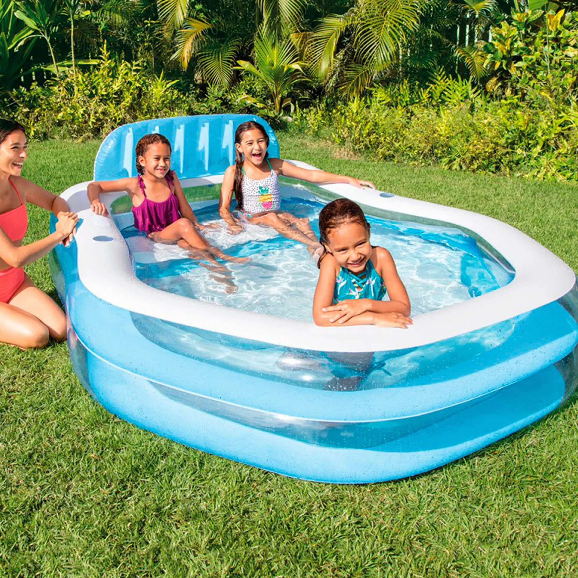 Intex Swim Center 57186NP Parasol Gonflable pour Piscine 229 x 191 x 135 cm
