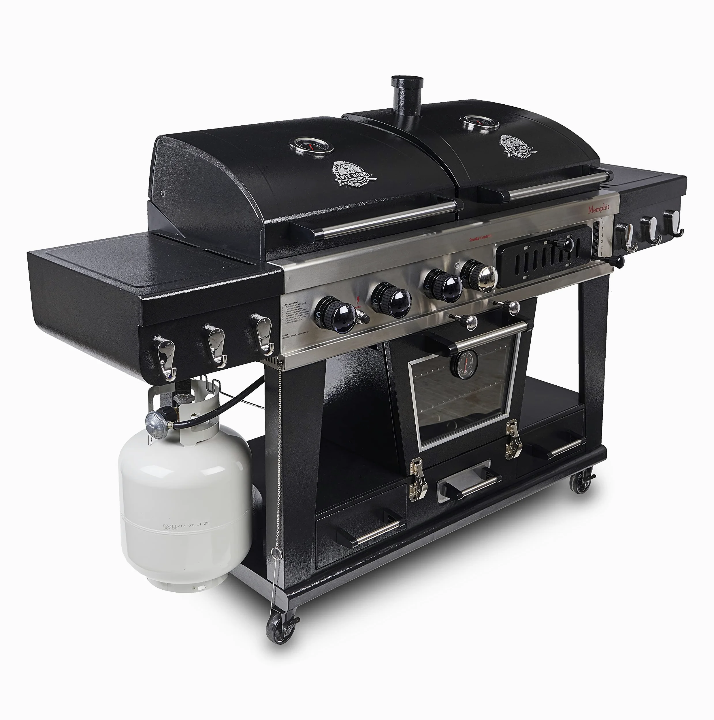 PIT BOSS Barbecue Memphis Ultimate Mixte gaz, Charbon et fumoir électrique