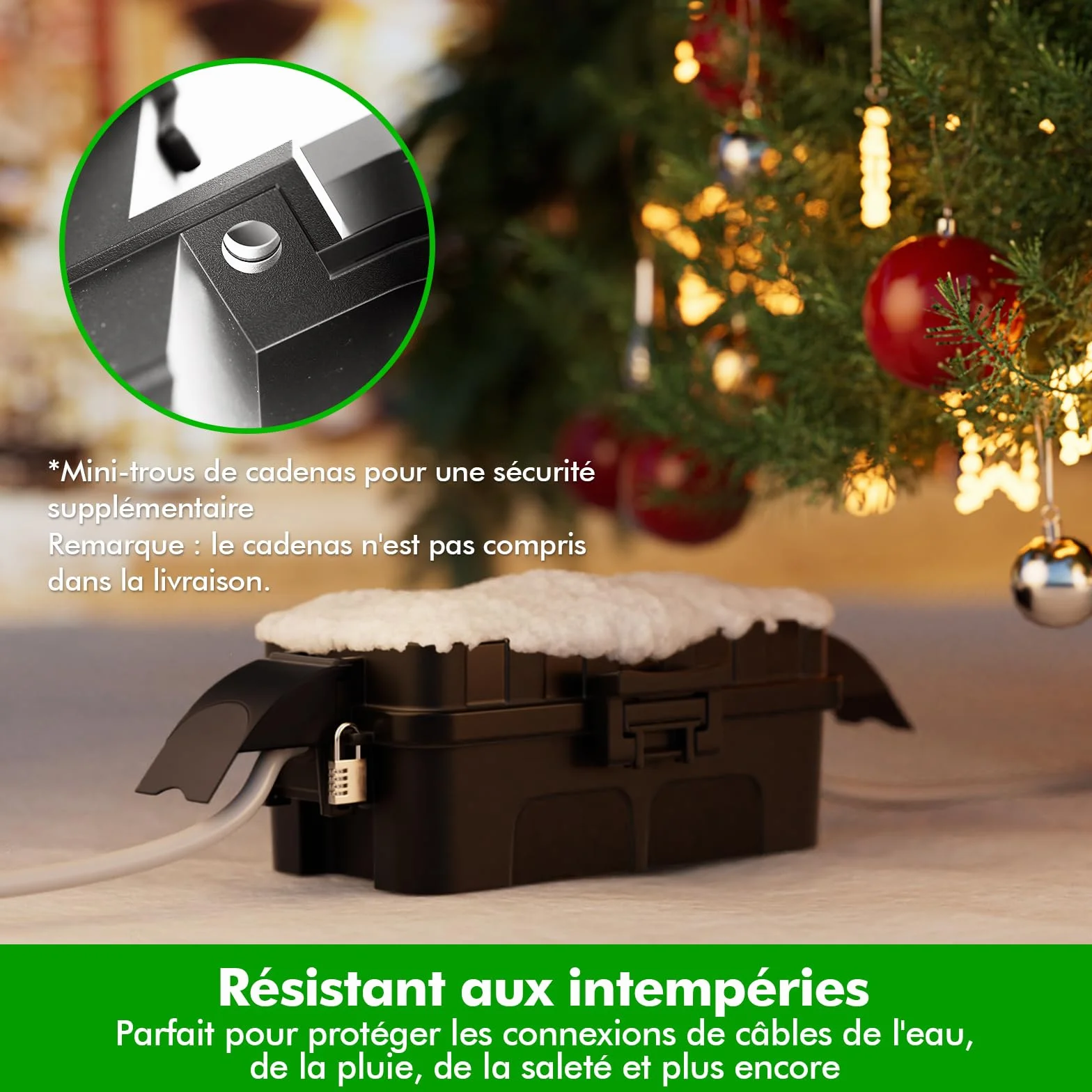 RESTMO Boîte à Câbles Étanche IP55 15x8,1x4,5cm Noir
