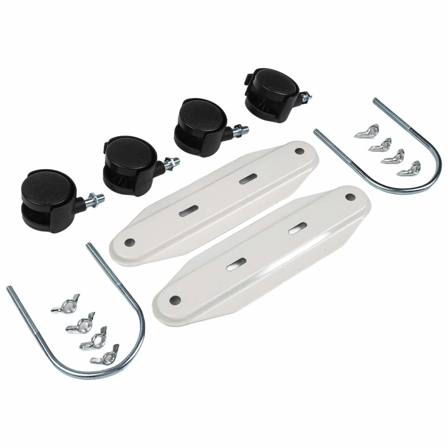Lot de 2 supports de chauffage électrique avec roues rotatives à 360°, support radiateur en acier au carbone