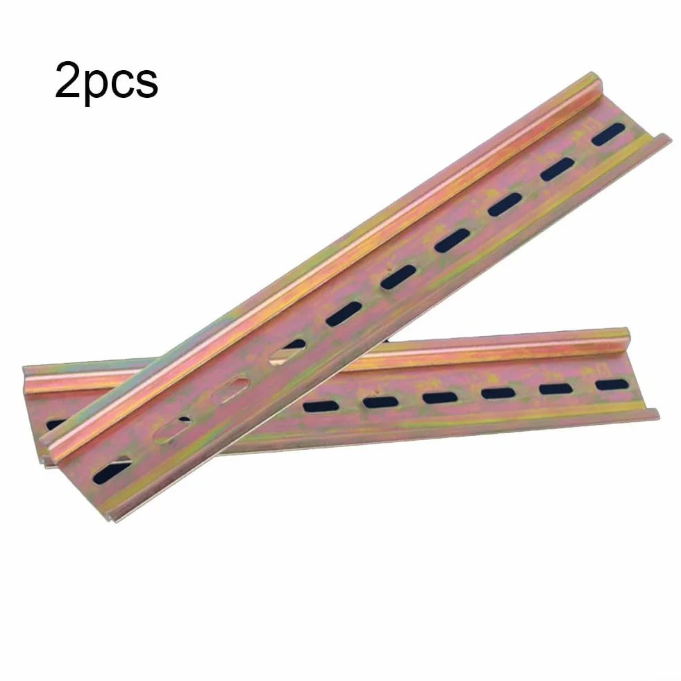 Rails DIN aluminium fendus 35 mm x 7.5 mm lot de 2 pour disjoncteurs tableaux distribution