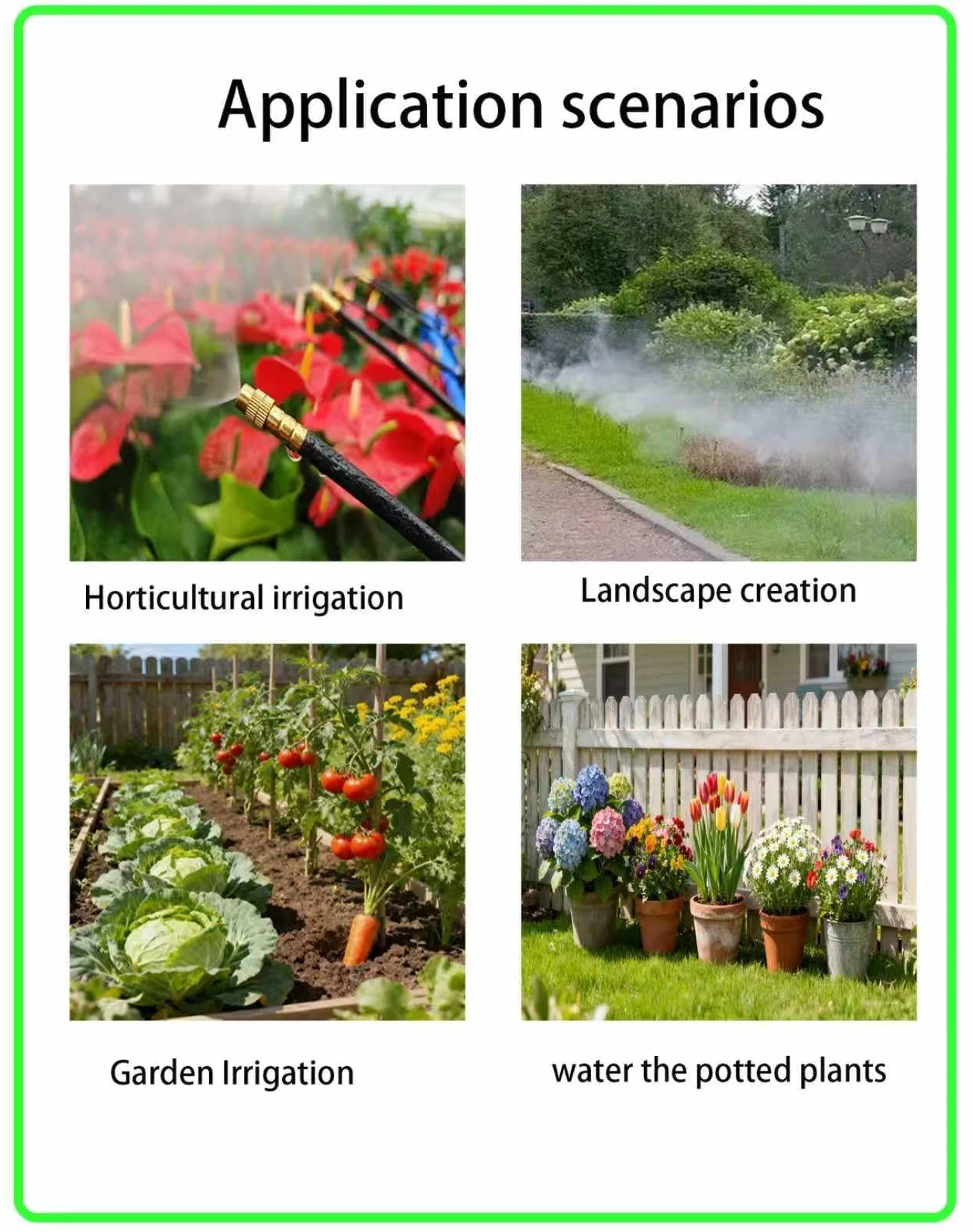 Système d'Irrigation Goutte-à-Goutte Arrosage Automatique Jardin Buse Brumisatrice Réglable 360° Tête Arroseur Rotative Haut Débit