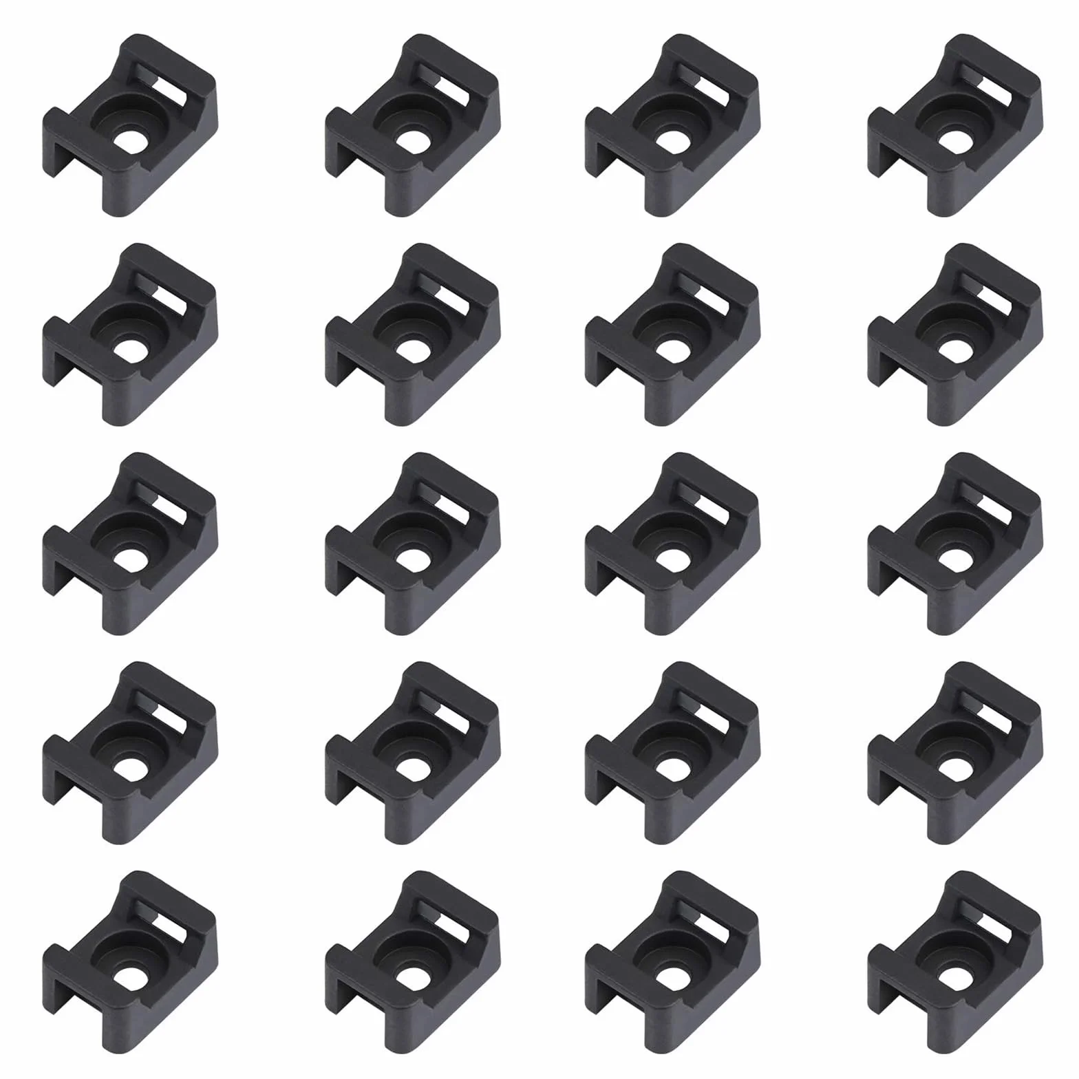 Attache de câble noir 150PCS supports 23mmx16mm type selle support de base