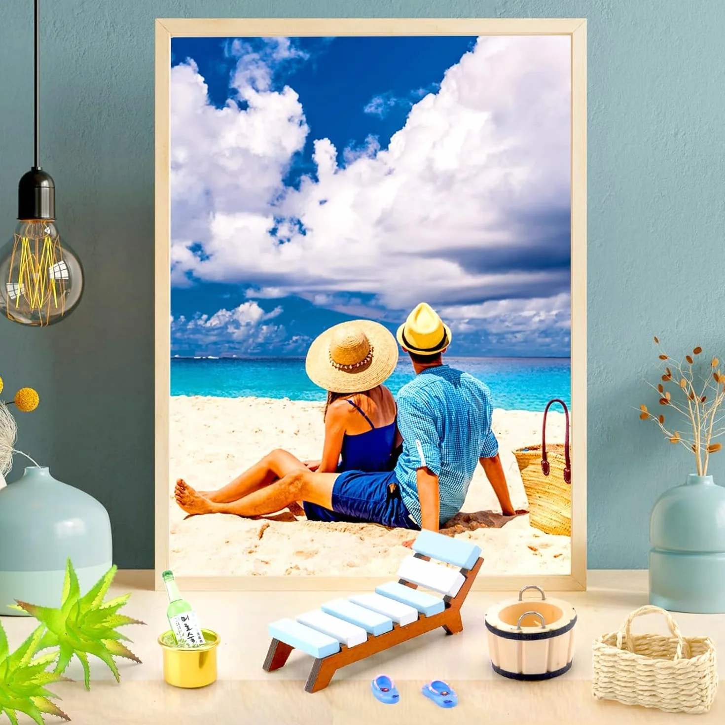 Kit d'accessoires de sauna miniature 11 pièces, décoration bien-être, micro paysage plage bricolage