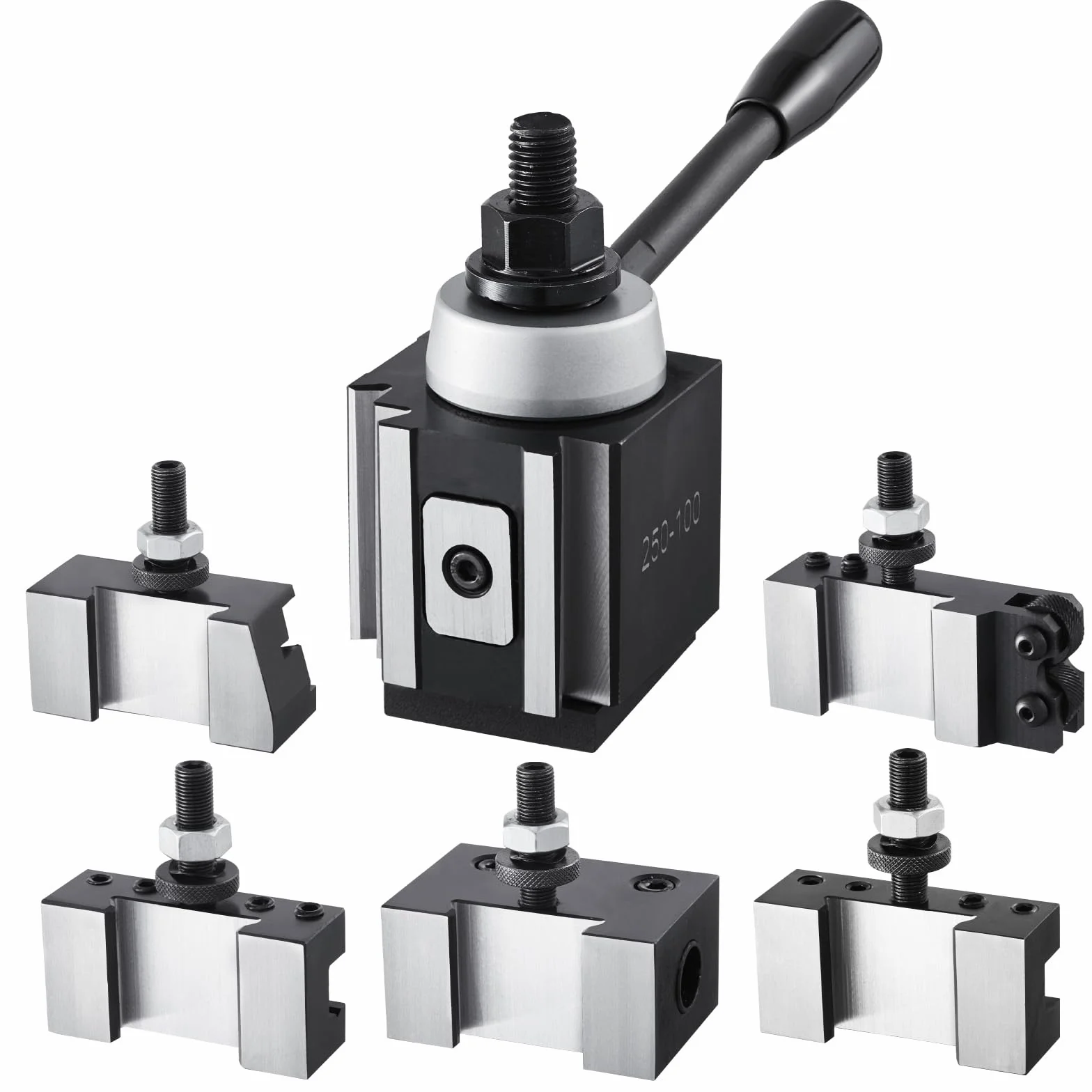VEVOR Ensemble de porte-outil de tour à changement rapide 6 pièces pour mini-tour 152,4-305 mm acier