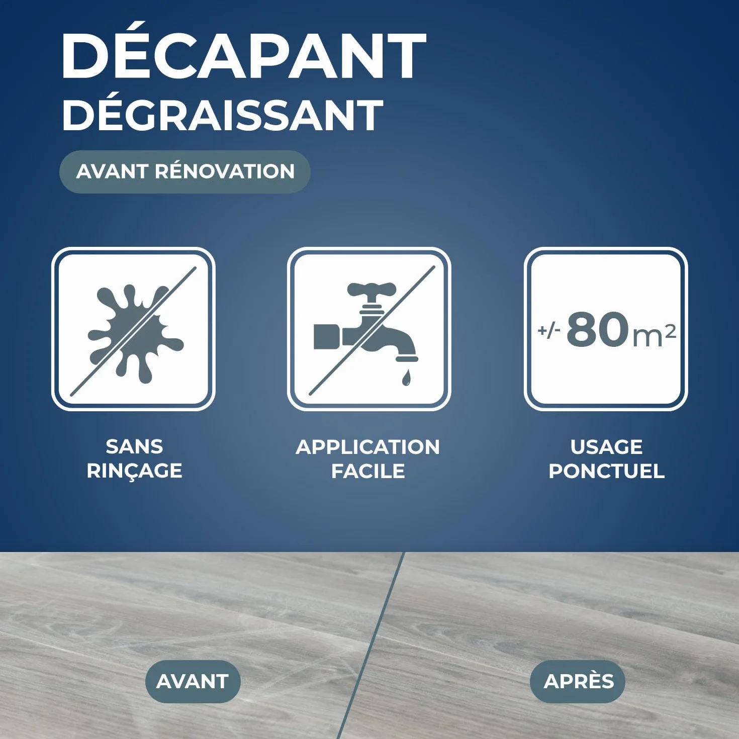 STARWAX Décapant Dégraissant Parquets Sols Stratifiés 1L 80m² Sans Rinçage