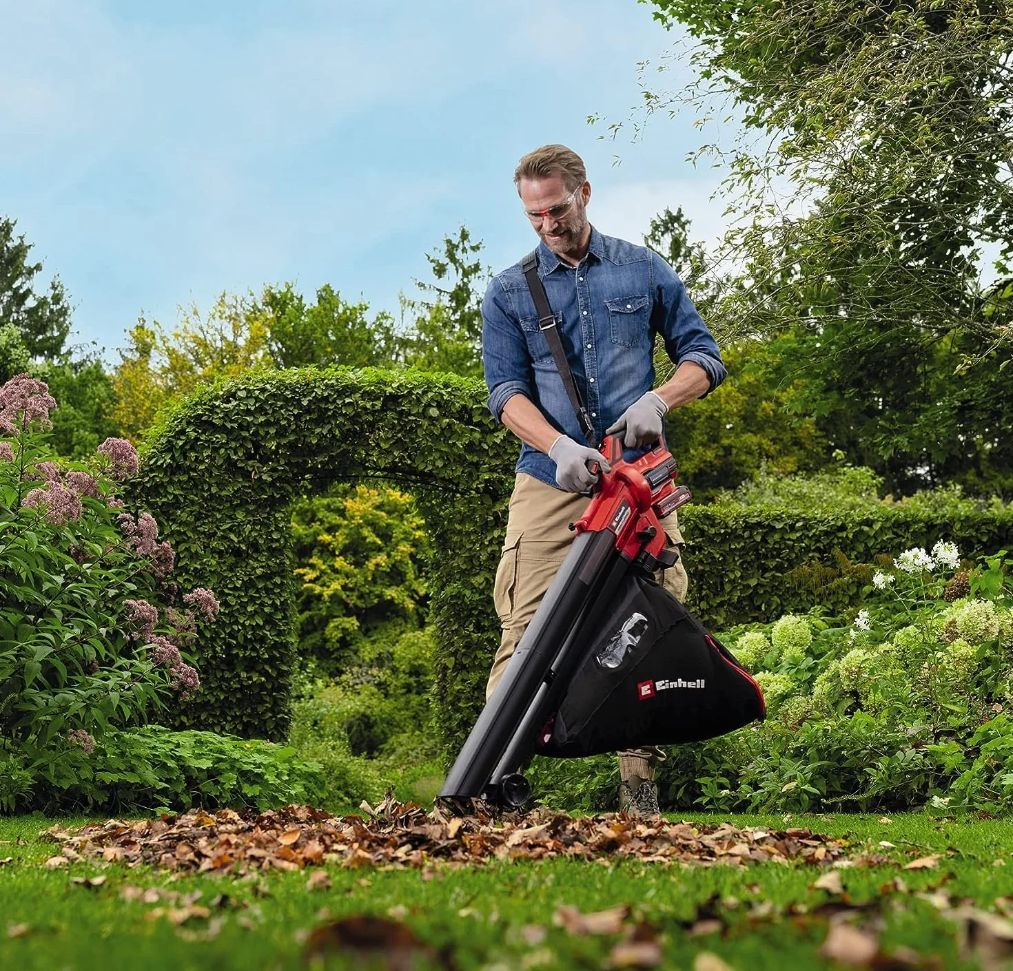 Einhell Aspirateur-souffleur de Feuilles sans Fil VENTURRO 18/210 Power X-Change 210 km/h 45 L