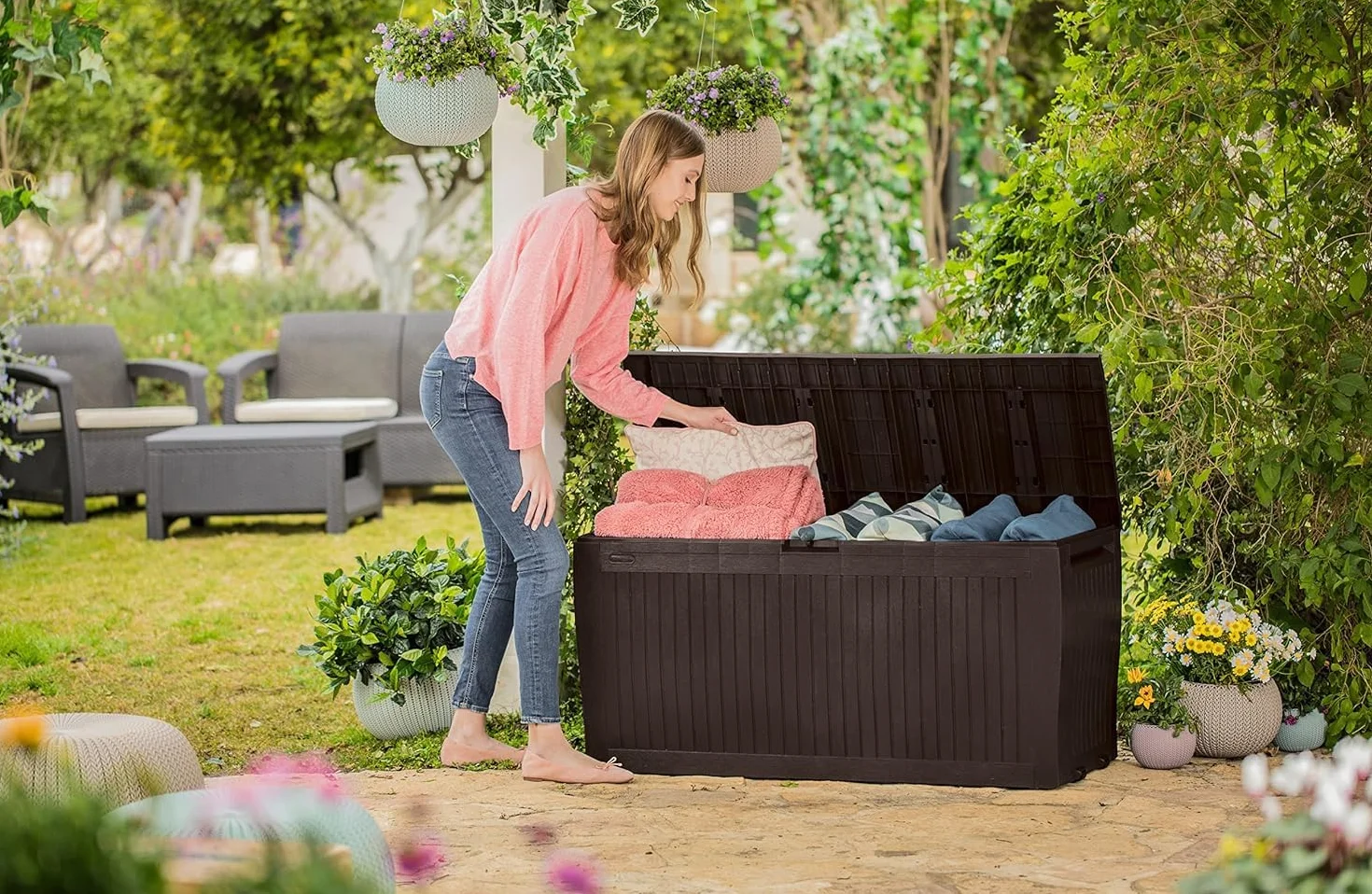 Keter Coffre Comfy Marron 116,7 x 44,7 x 57 cm