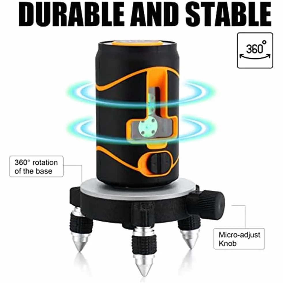 Evenden Adaptateur de niveau laser à réglage 360°, base rotative pour trépied, support de réglage fin