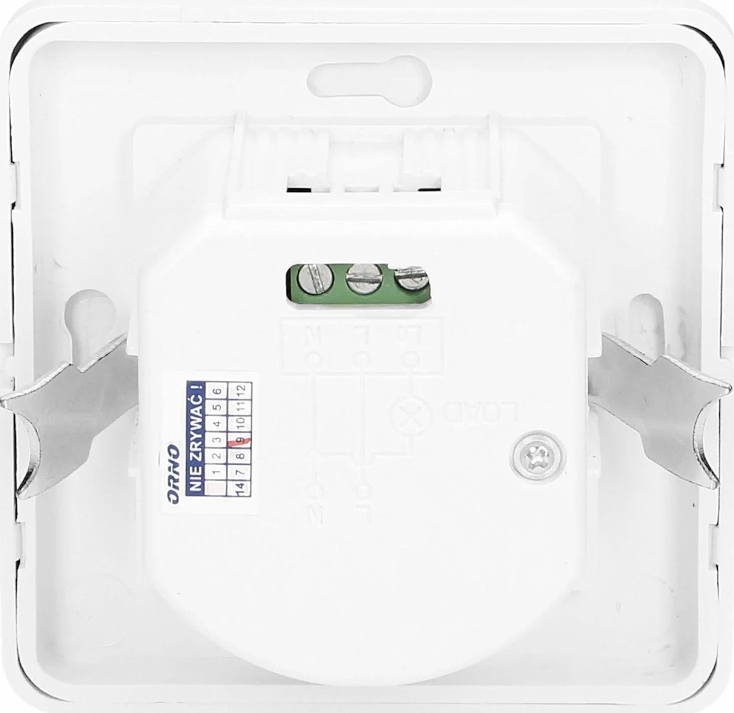ORNO CR-205 Détecteur de Mouvement pour Boîtier Électrique Ø60 Compatible LED 1200W 3 Fils