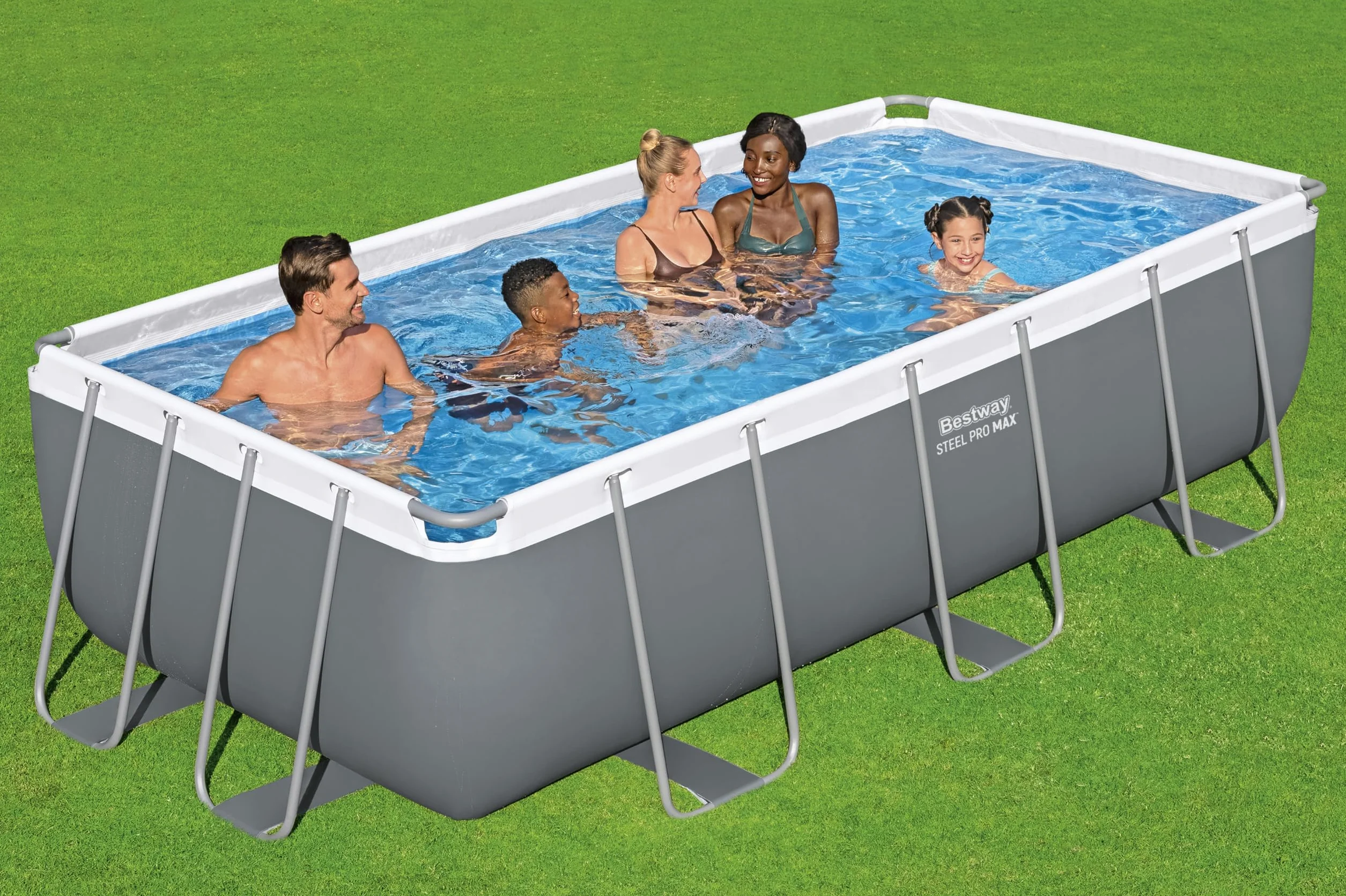 Bestway Steel Pro Max Kit Piscine Hors Sol 404 cm x 201 cm x 100 cm Gris