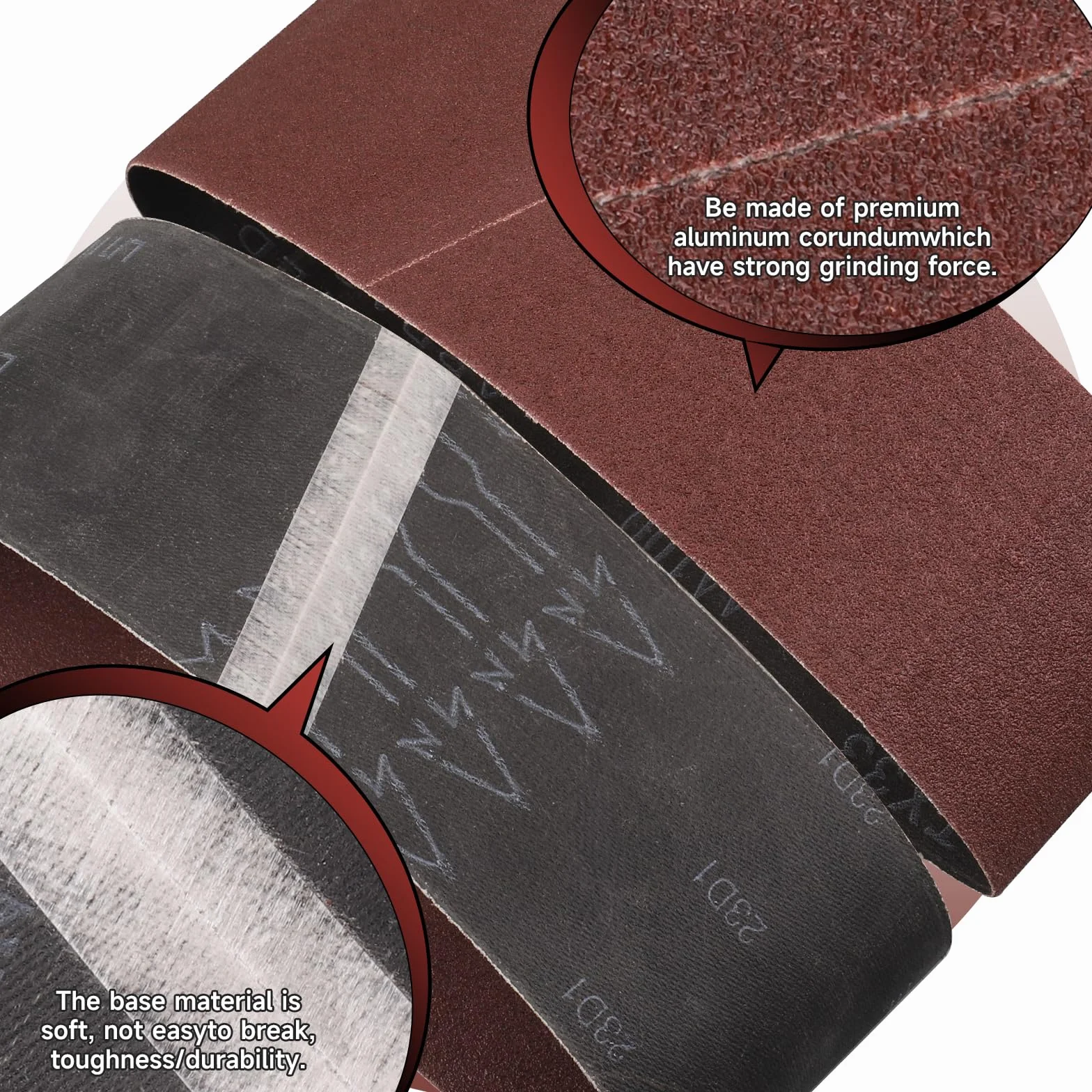 Bande Abrasive 75x533 mm 40 Grain 10 Pièces