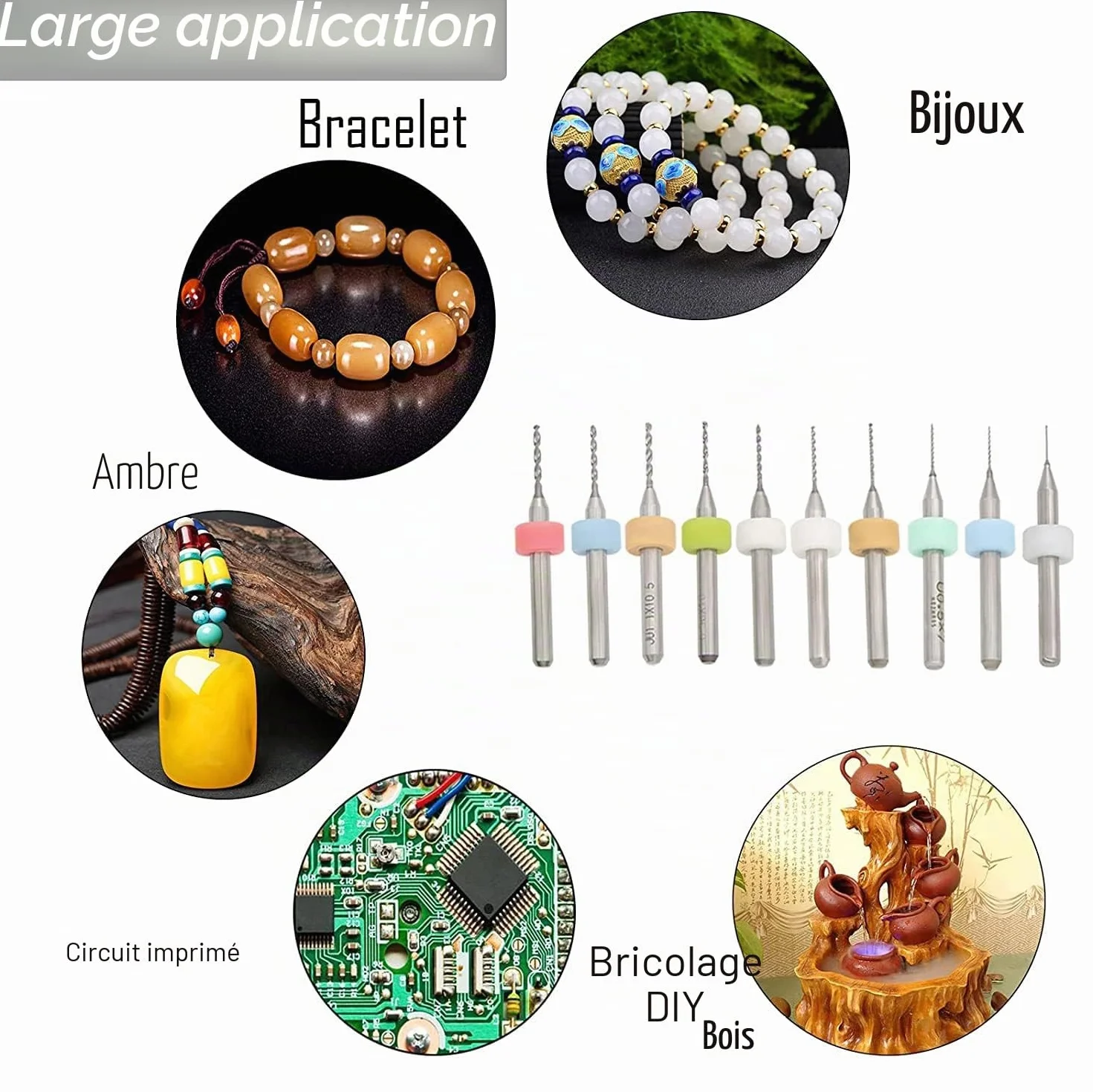 Carbure de Tungstène Micro Forets PCB Circuit Imprimé 20 Pcs 0.1-2.0mm Mini Twist Drill Bits Set Gravure