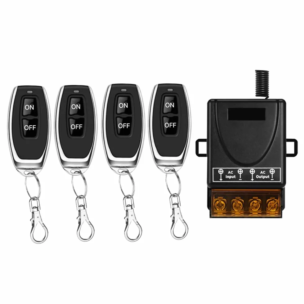 Interrupteur à télécommande sans fil 100m 30A AC 220V-240V pour pompe à eau éclairage extérieur