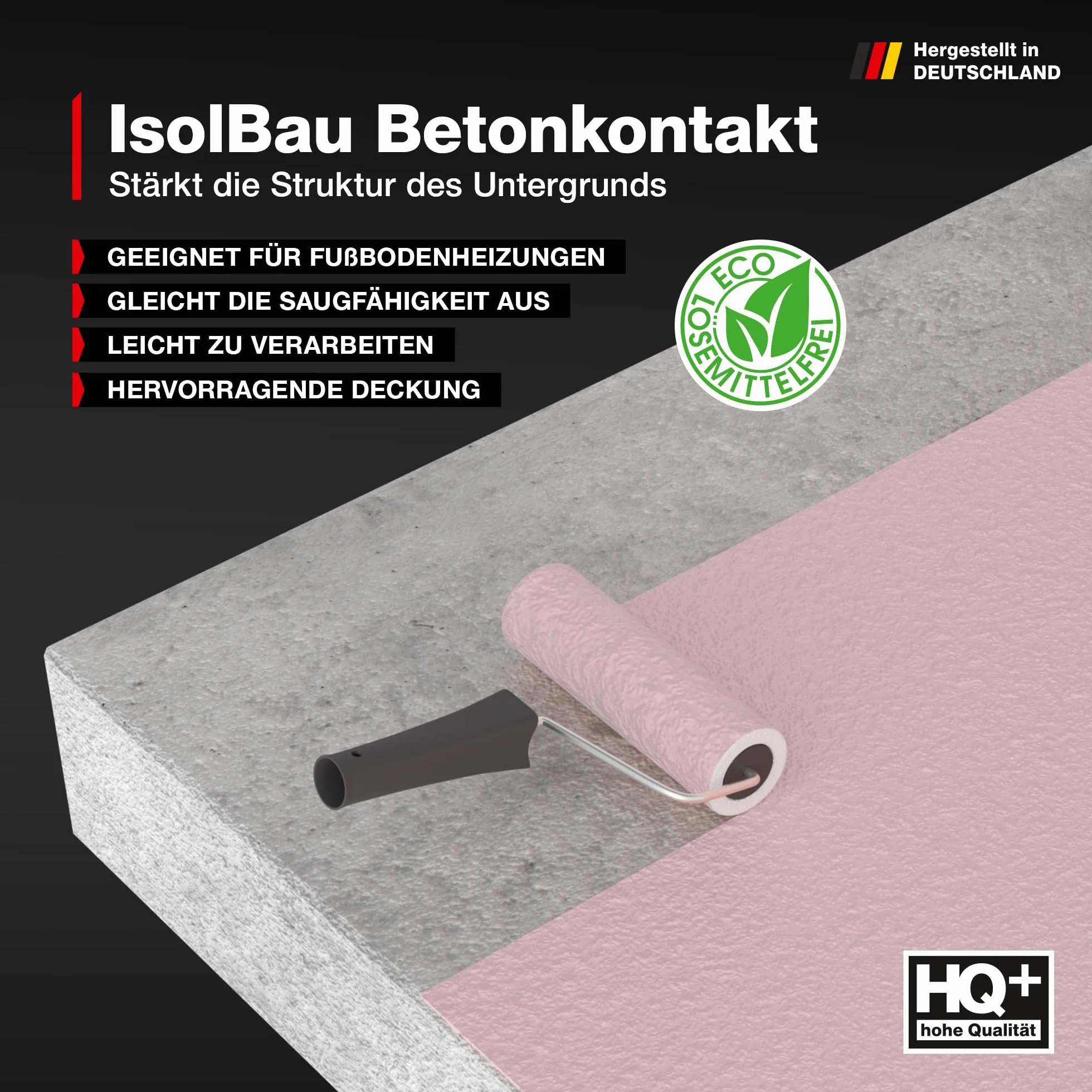 Isolbau Contact Béton 1,5 kg Apprêt pour Surfaces Lisses Béton Armé