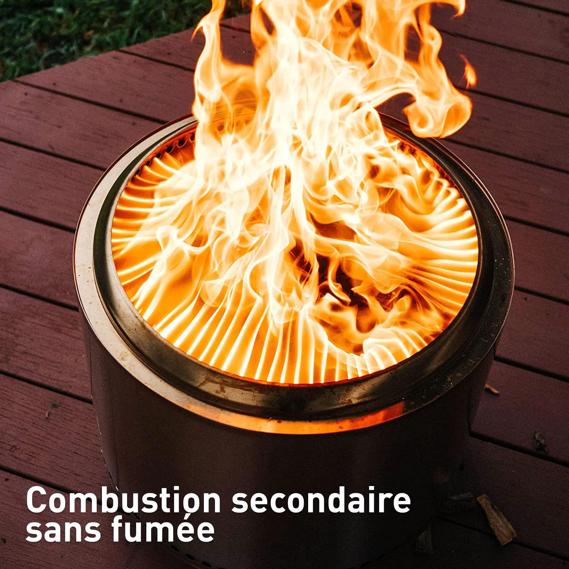 Solo Stove Brasero Yukon 2.0 | Brasero Portable de sans émission de fumée, Combustion Naturelle du Bois, avec bac à Cendres Amovible, Acier Inoxydable, 68,5 x 43 cm, 18,3 kg Argent
