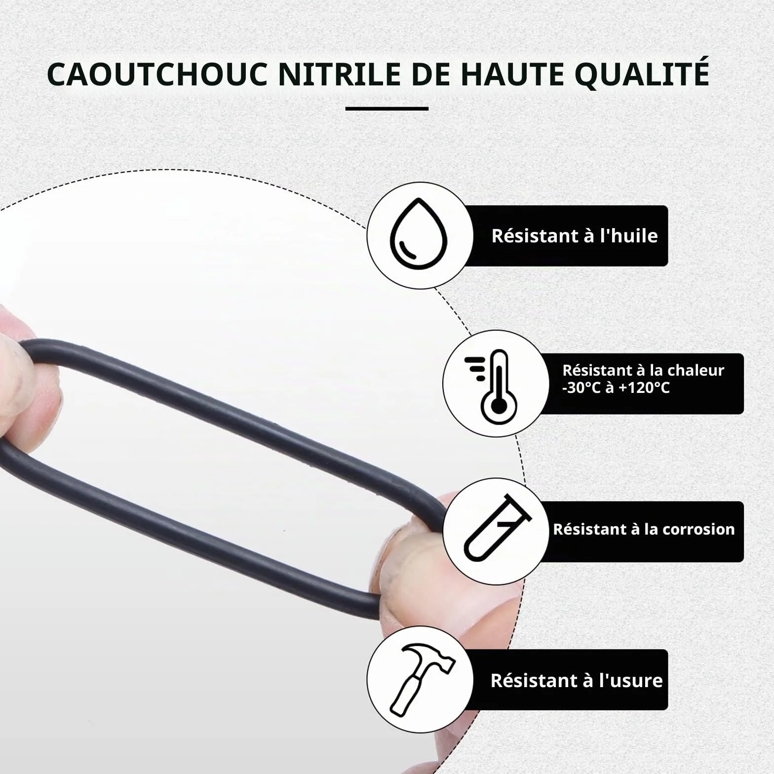 CCLIFE 419 Joints Toriques NBR Ø 3-50 mm, 32 Tailles Kit d'Étanchéité Caoutchouc