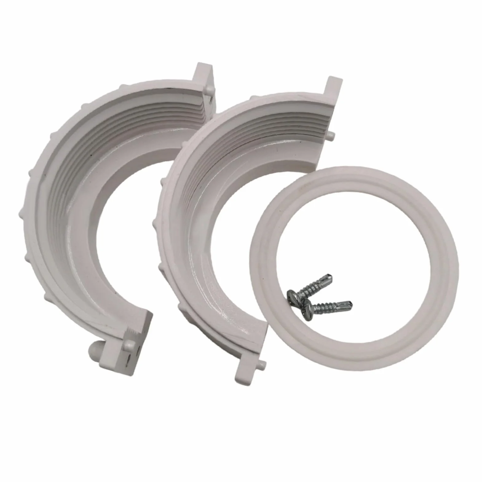 Lot de 2 écrous fendus et joints toriques pour radiateurs spa, raccords ABS de 5,8 cm ID compatibles avec Balboa HydroQuip (2 pièces, blanc)