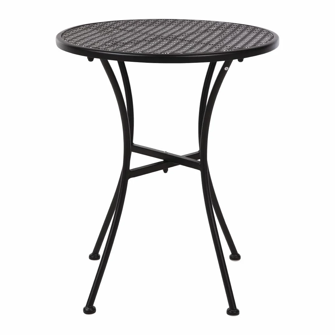 Table de bistrot ronde acier noir 600 mm