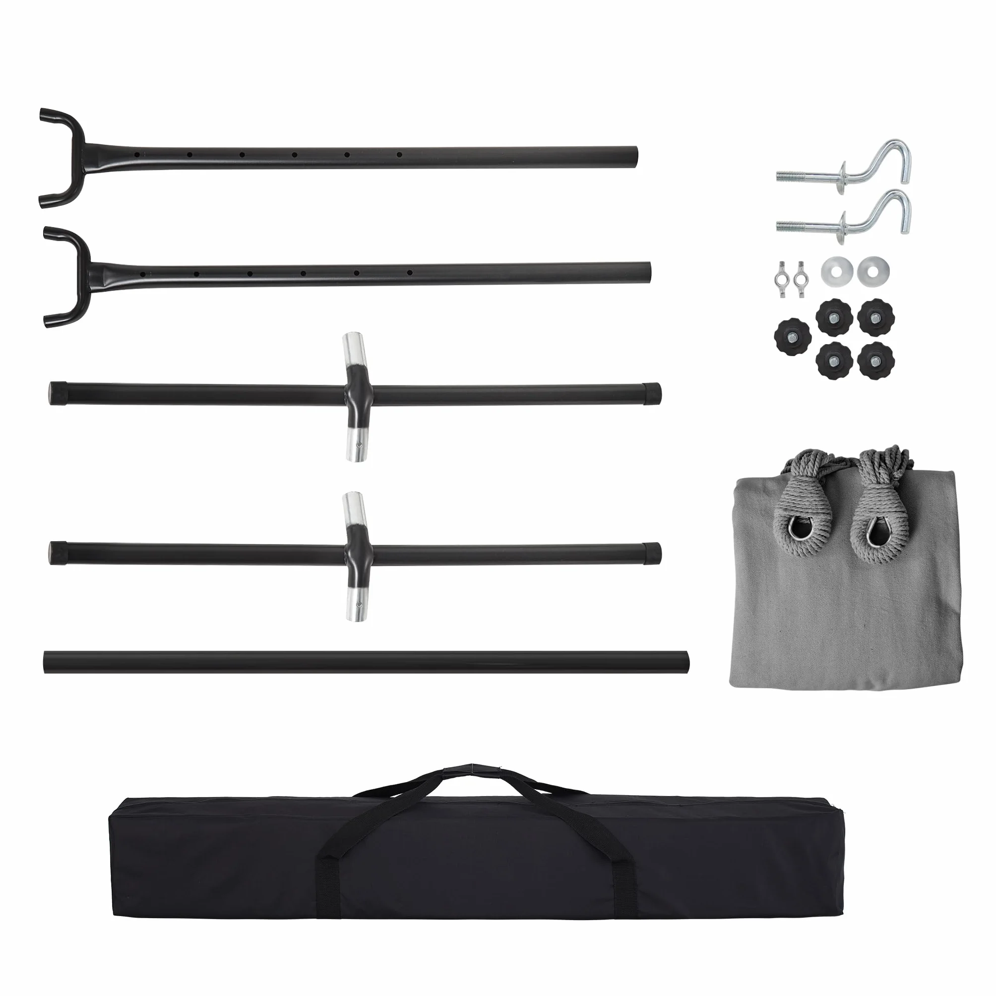 Mondeer Hamac avec Support d'extérieur de Camping Portable, 200 kg Capacité de Charge, Grise