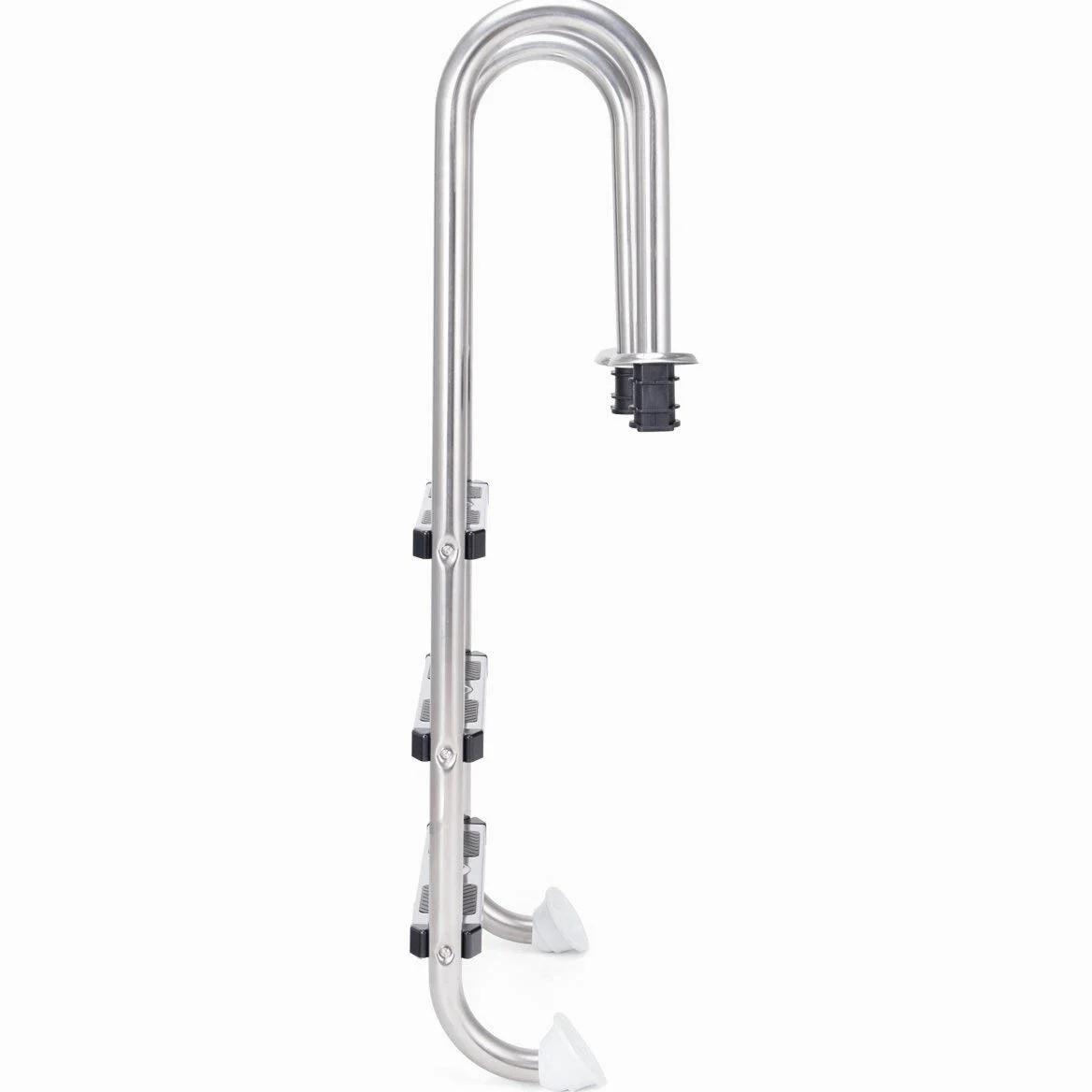 COSTWAY Échelle de Sécurité pour Piscine Echelle de Piscine à 3 Marches en Acier Inoxydable Anti-derapantes