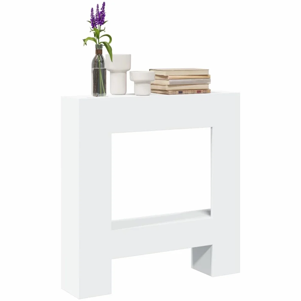 VidaXL Cadre de cheminée Blanc 81x18x82 cm Bois d'ingénierie