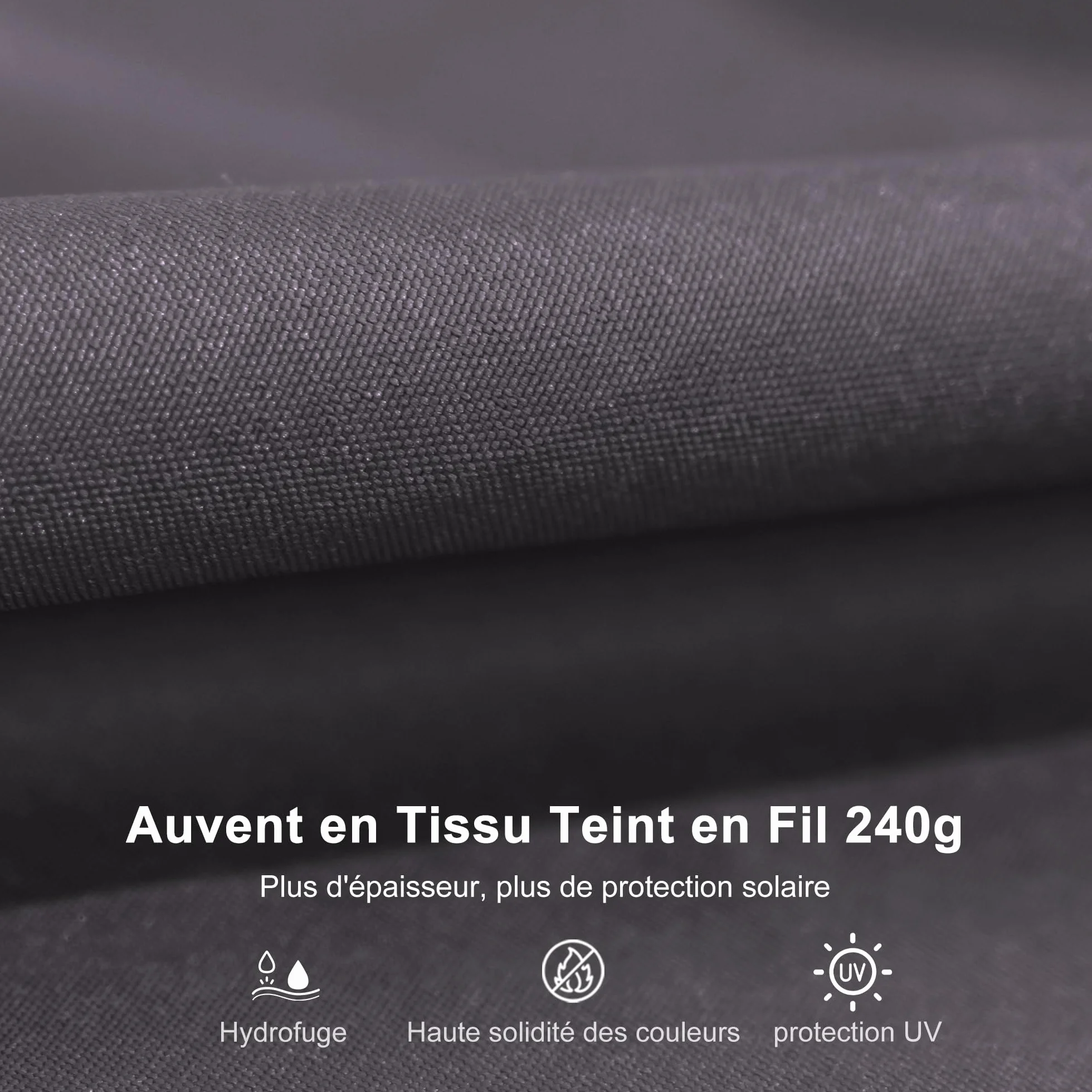 Balancelle de Jardin 3 Places Toit Réglable Convertible en Lit XL 350kg Gris
