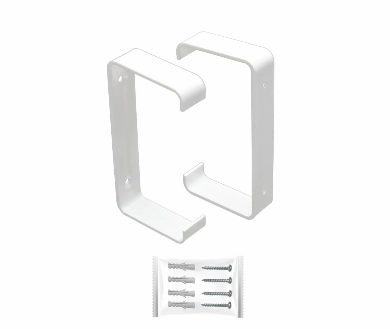 H&C VENT Fixation de support de conduit 55 x 110 mm PVC ventilation canal plat 2 pièces Élément HVAC rectangulaire