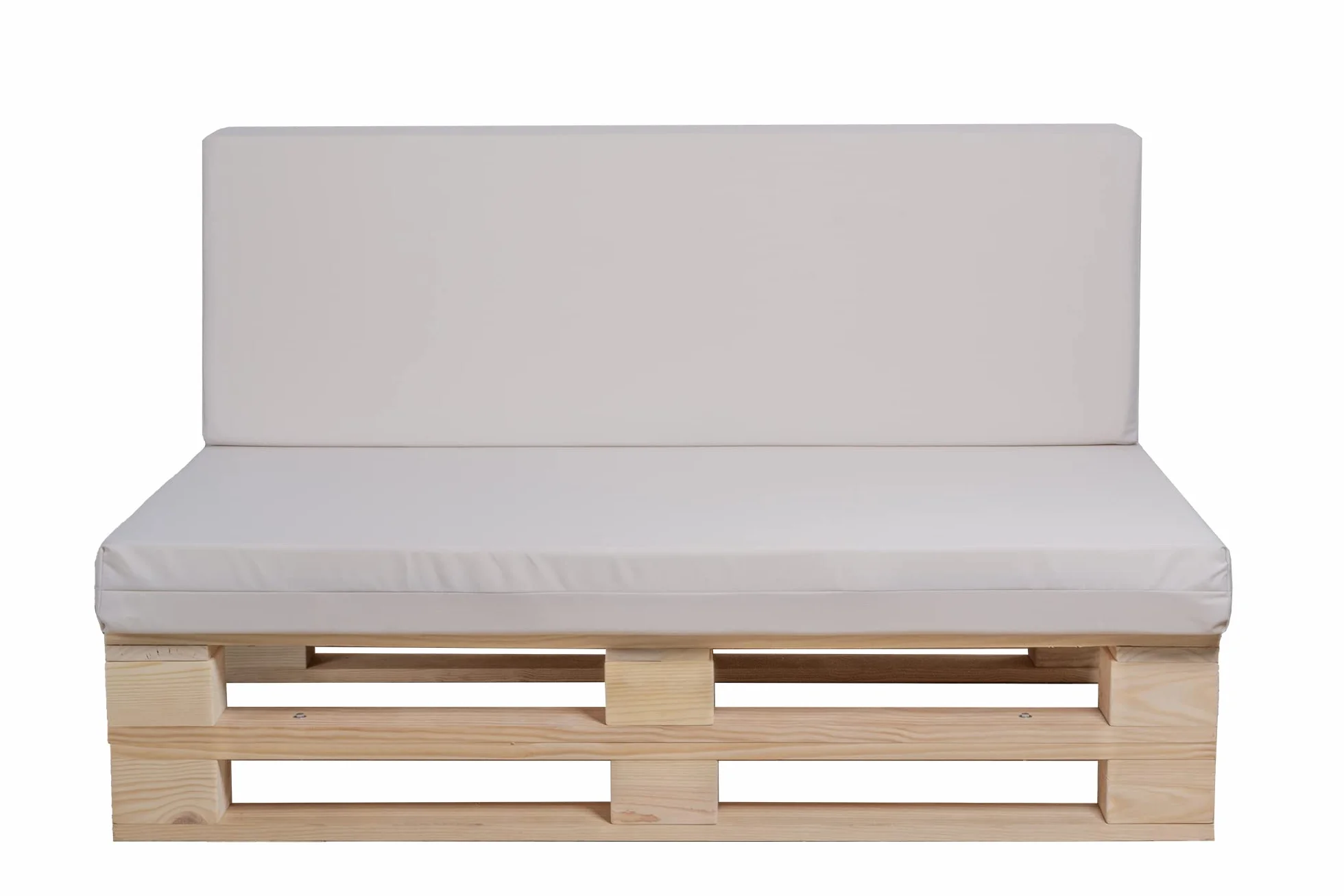PALETS TALAVERA SL Ensemble Complet de canapé en palettes + Ensemble de Coussins (Imperméables, Beige, 120x60cm)
