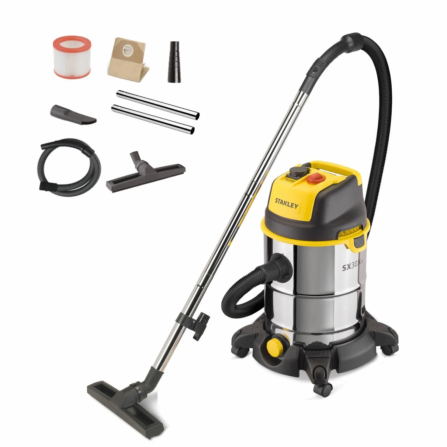 STANLEY Aspirateur Solides et Liquides SXVC30XTDE 1600 W 30 l