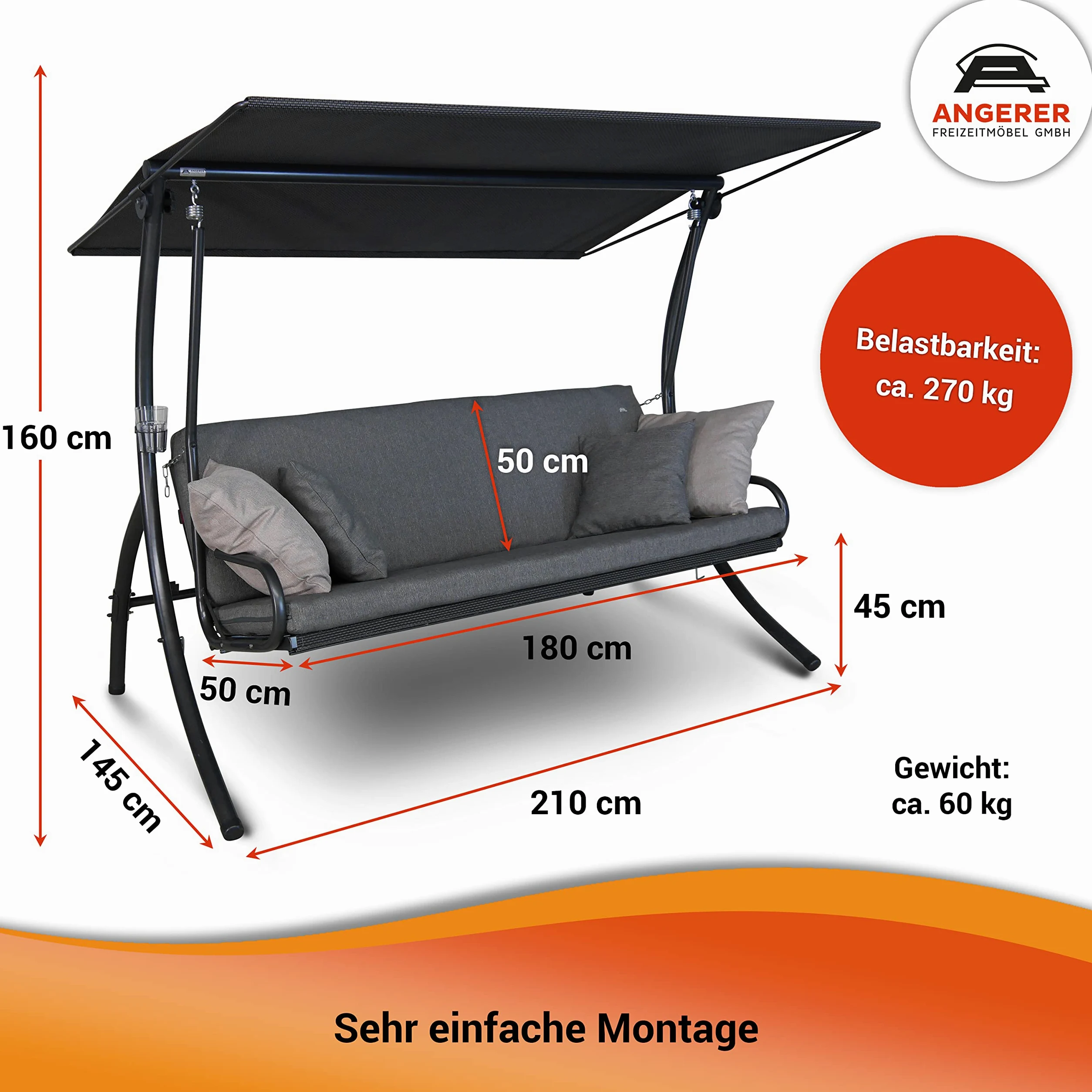Balançoire Hollywood Elegance Smart Granit extérieur